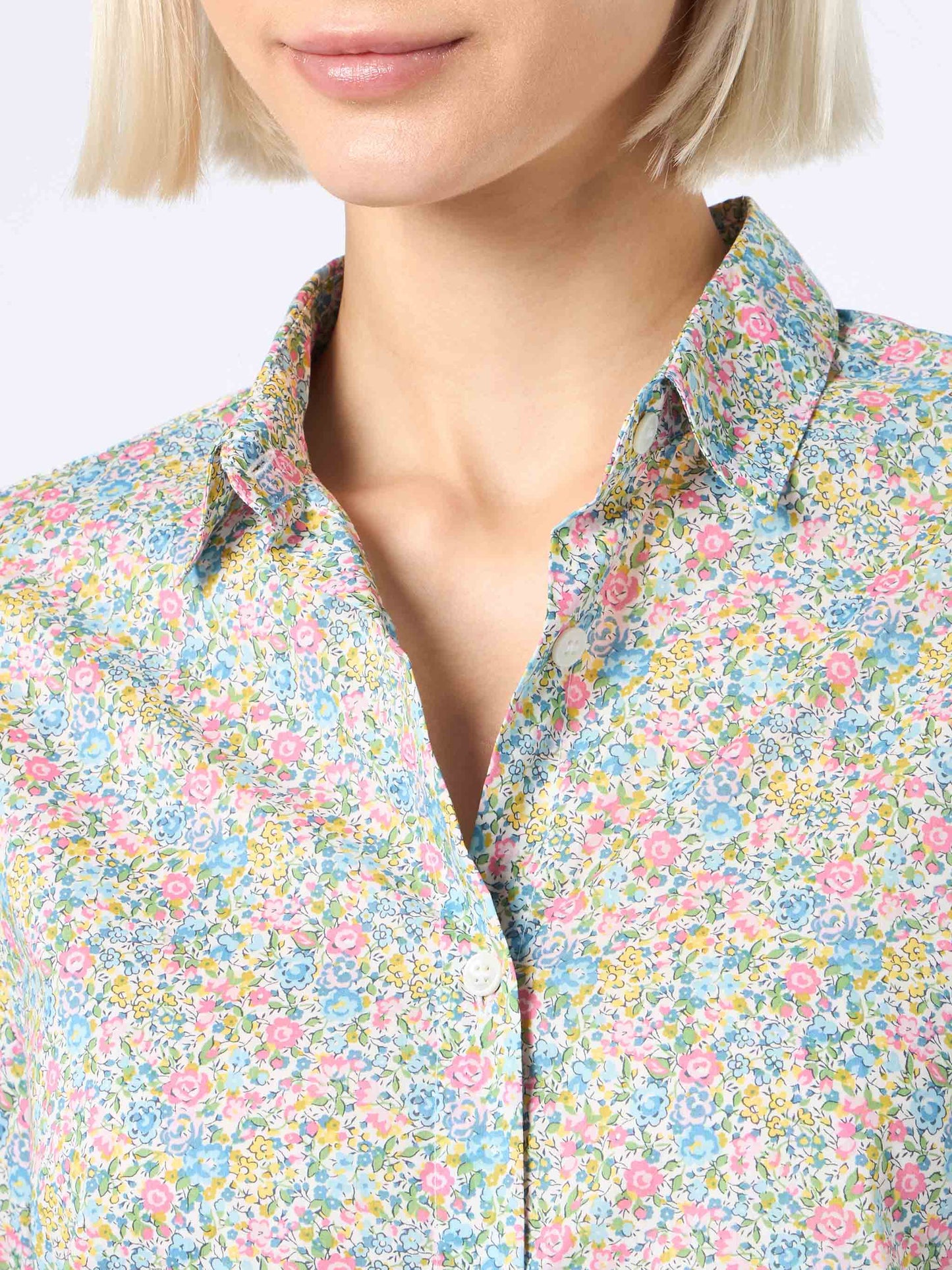 Woman cotton shirt Brigitte with Emma & Georgina print | MADE WITH LIBERTY FABRIC