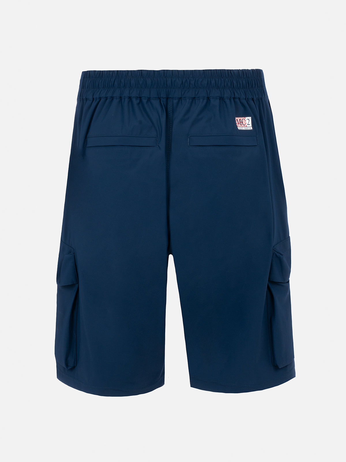Navy blue technic fabric bermuda shorts Deck