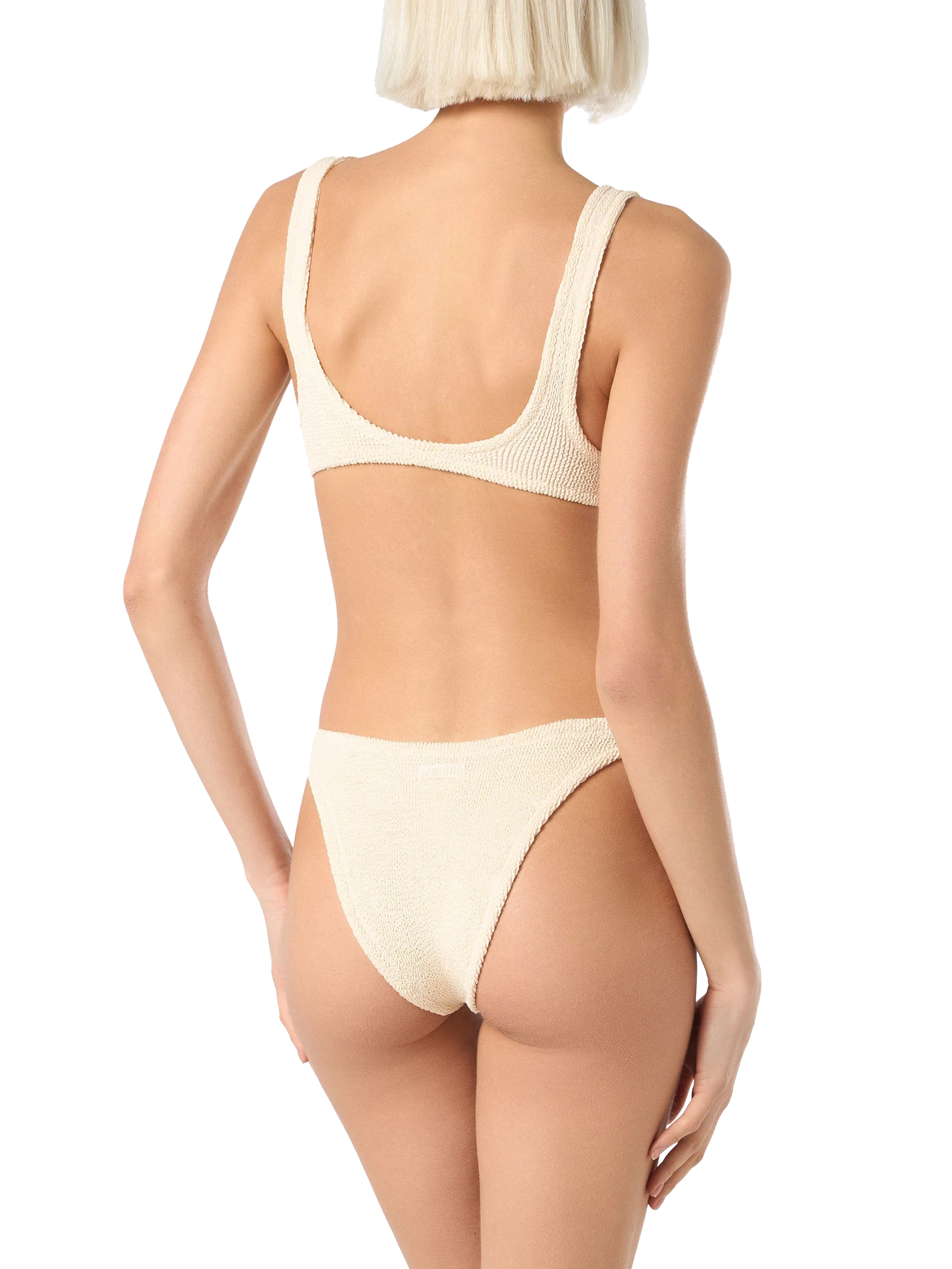 Woman beige classic crinkle swim briefs Elise