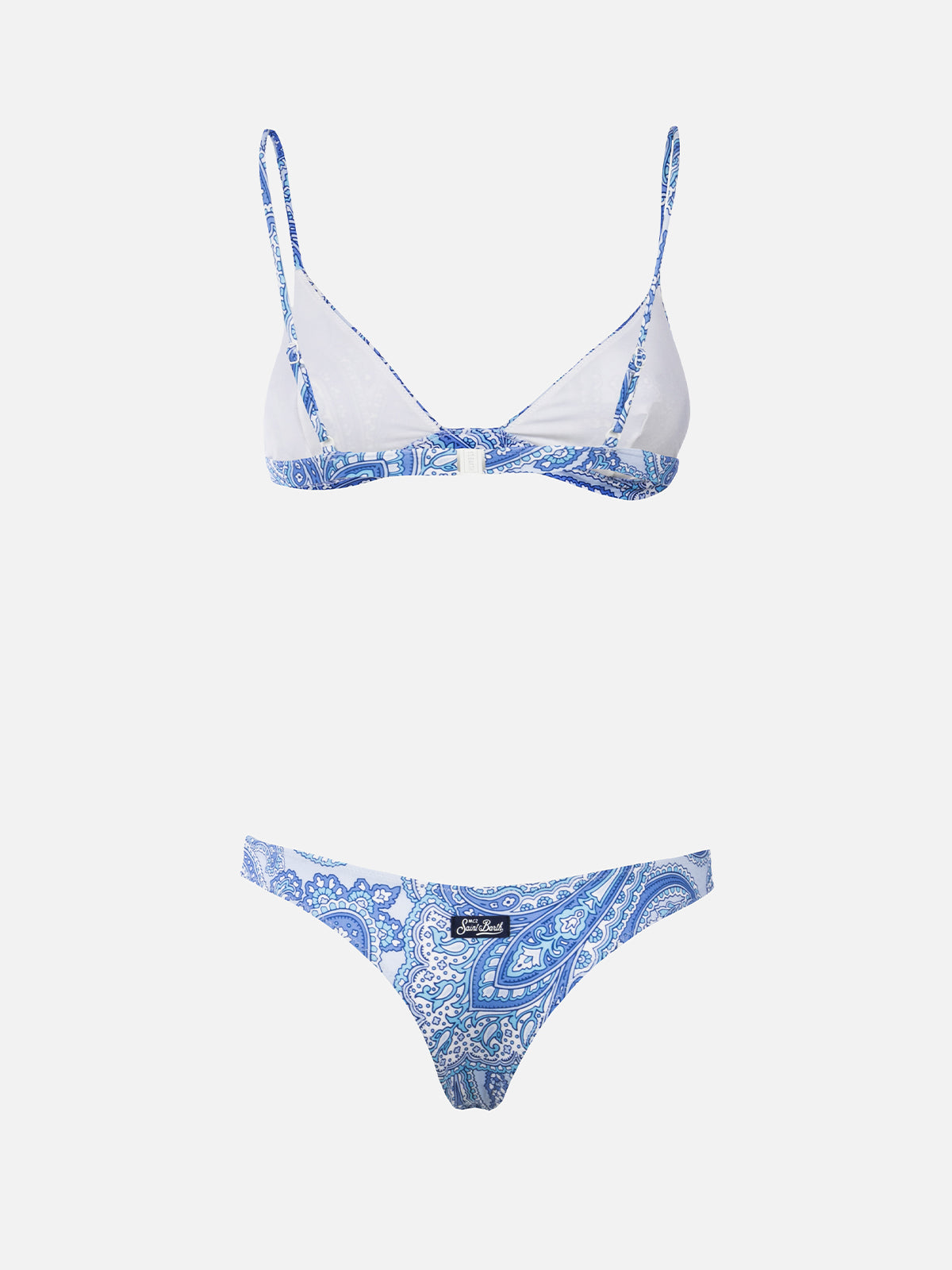 Woman paisley triangle bikini Rylie Naomi