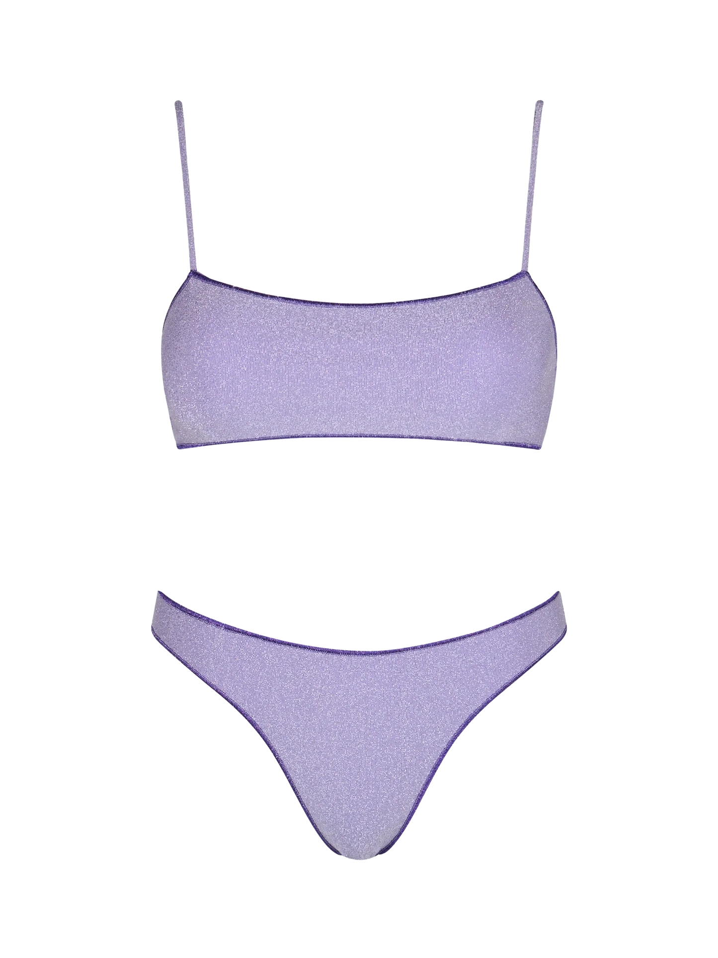 Woman lilac lurex bralette bikini Sadie Naomi