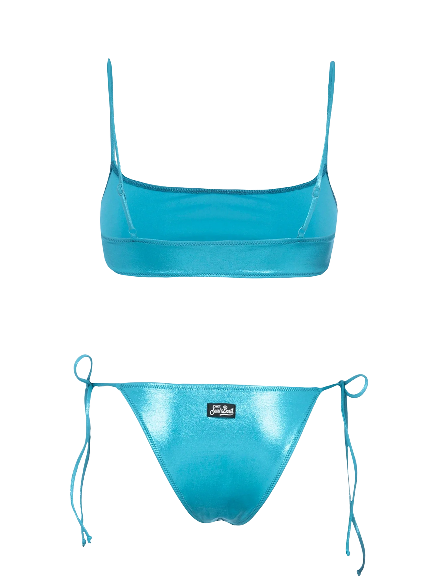 Woman lamina teal bralette bikini Sadie Marielle