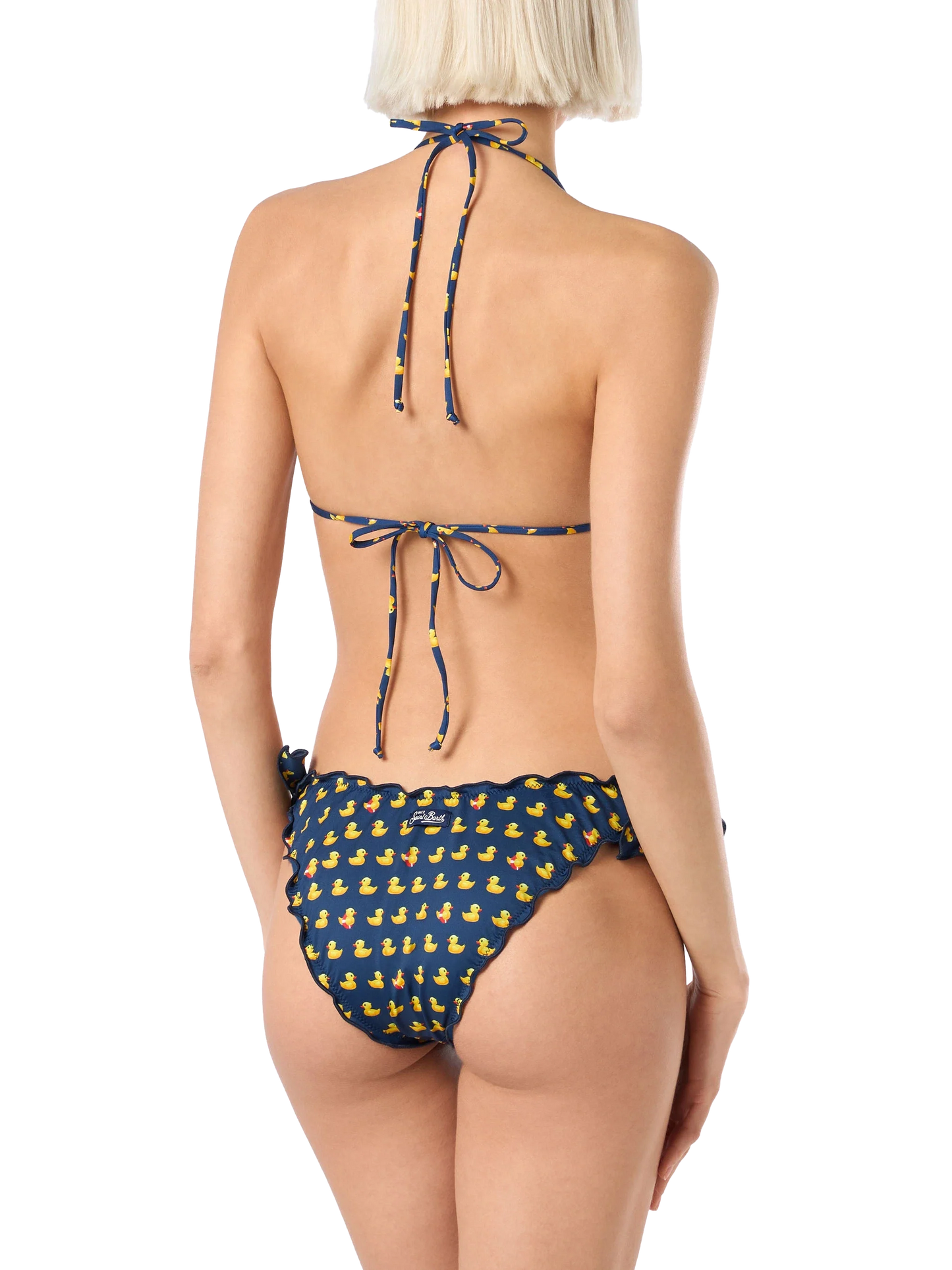 Woman ducky classic triangle bikini Sagittarius Moon