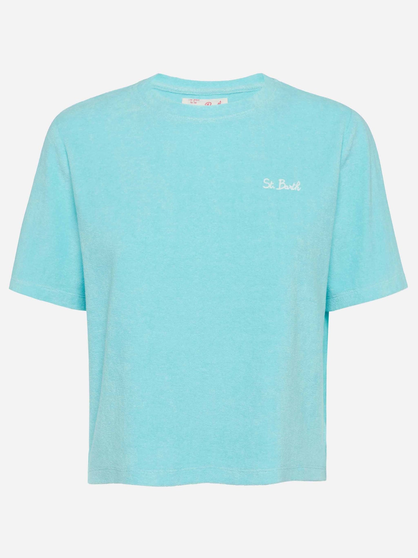 Water green terry cotton t-shirt Aleja