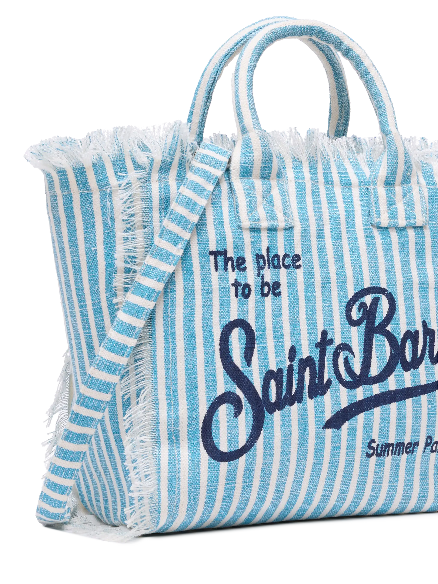 Colette linen handbag with striped print - MC2 Saint Barth