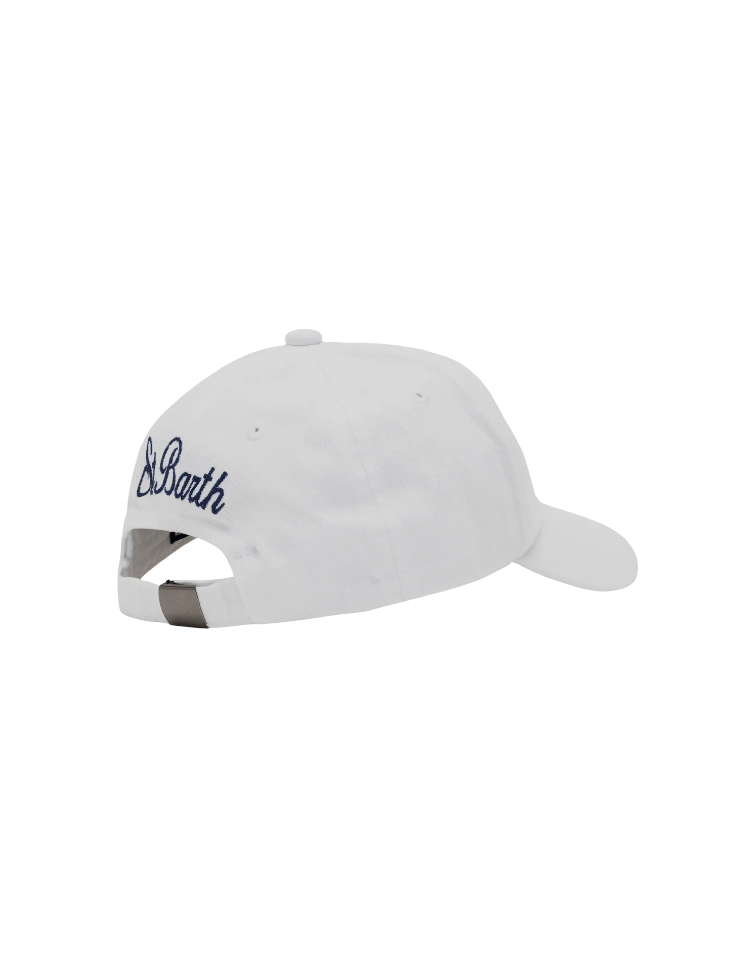 White denim ball cap Baseball Jr with daisy embroidery