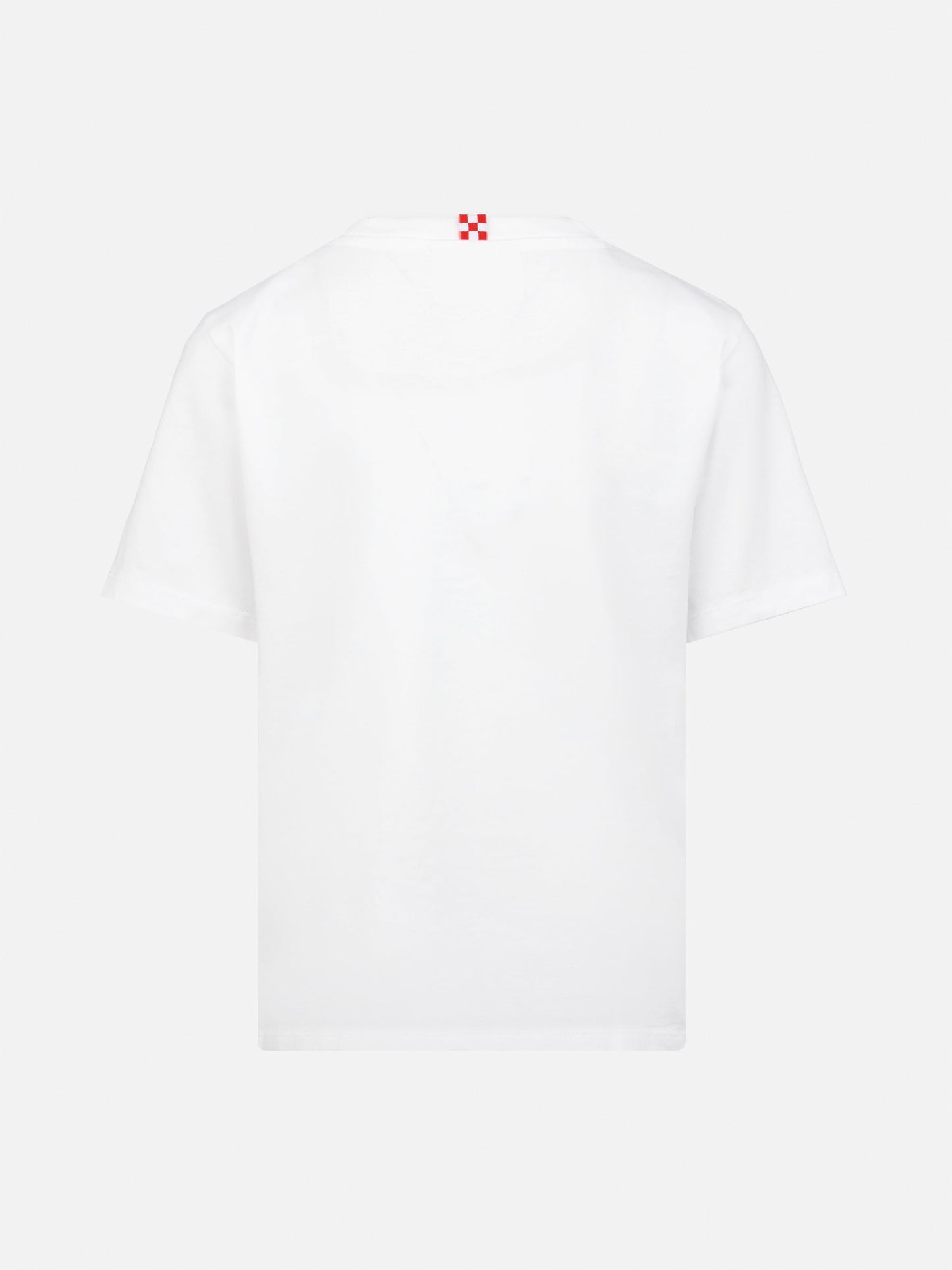 White cotton jersey t-shirt Dover with St. Barth embroidery