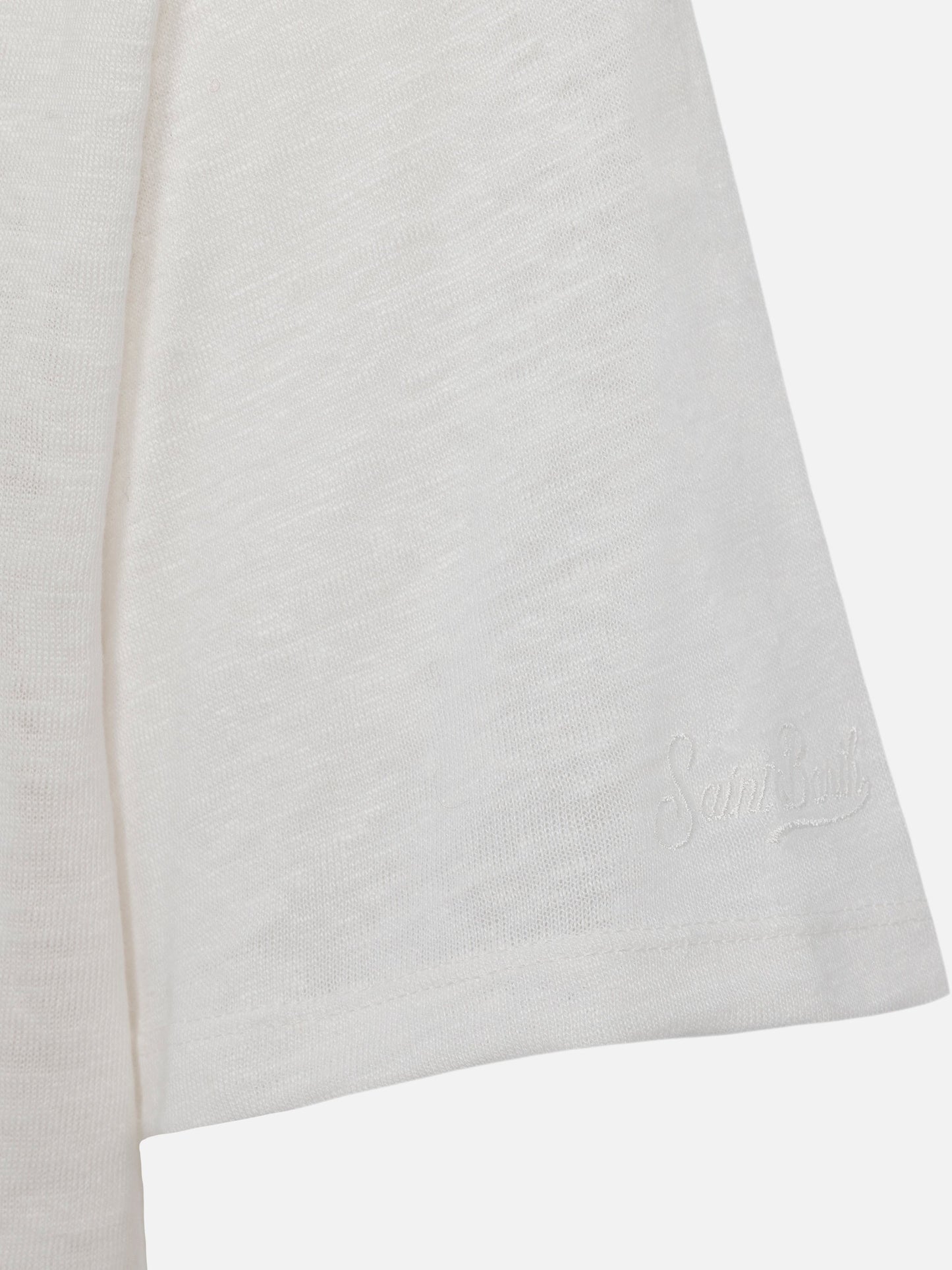 White linen jersey t-shirt Ecstasea