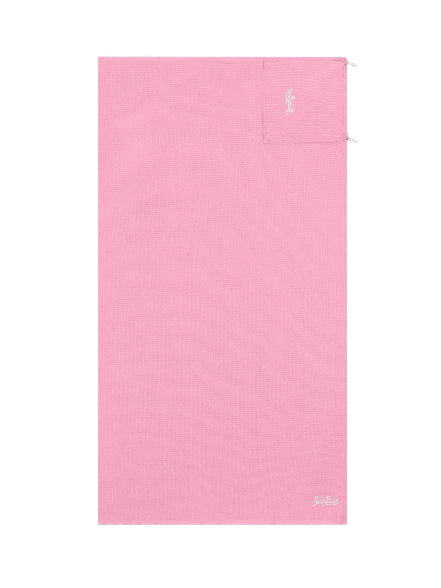 Pink honeycomb cotton FoutaSac beach towel