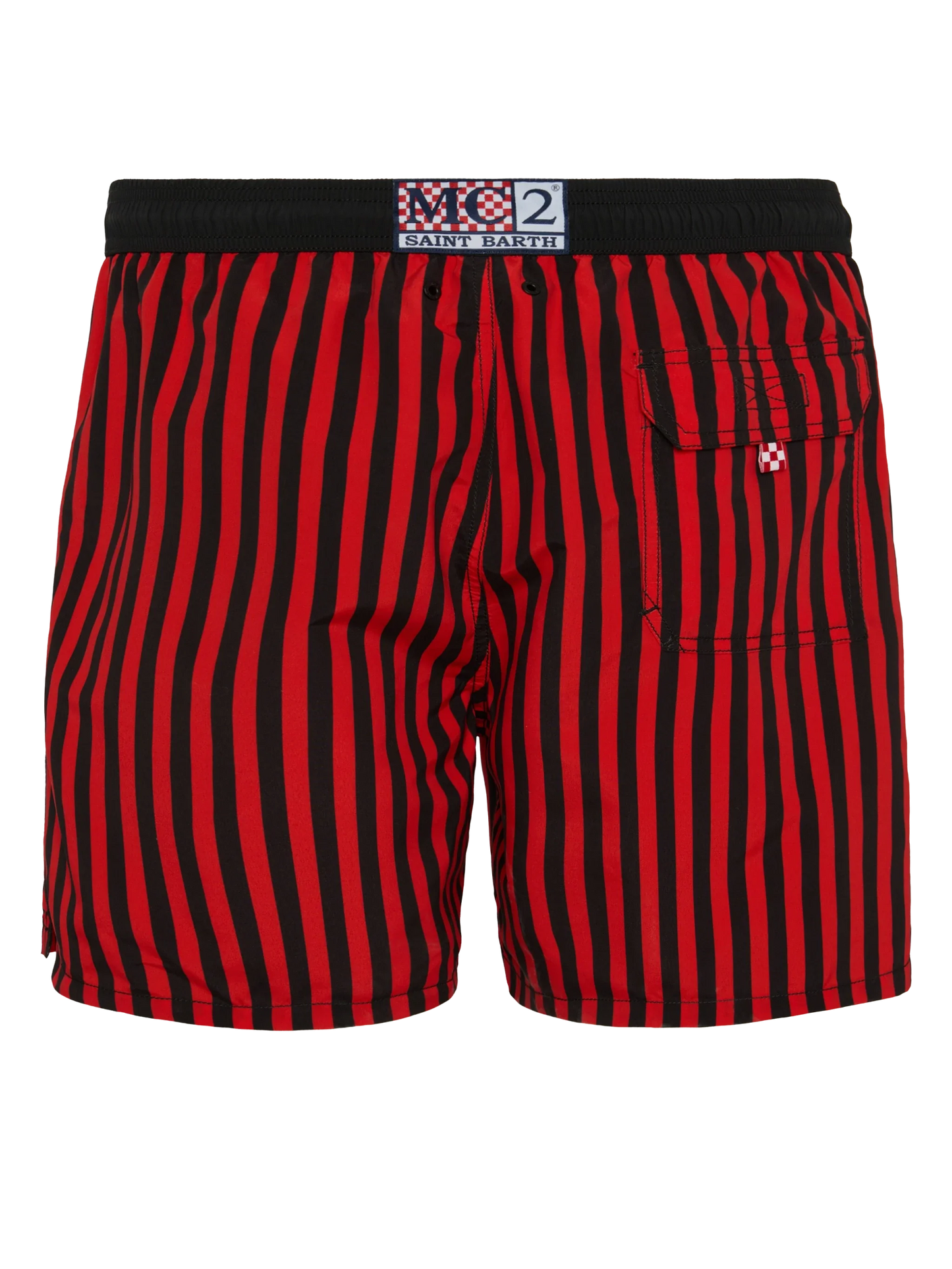 Mid-length Gustavia swim-shorts with Milan print | AC MILAN SPECIAL EDITION