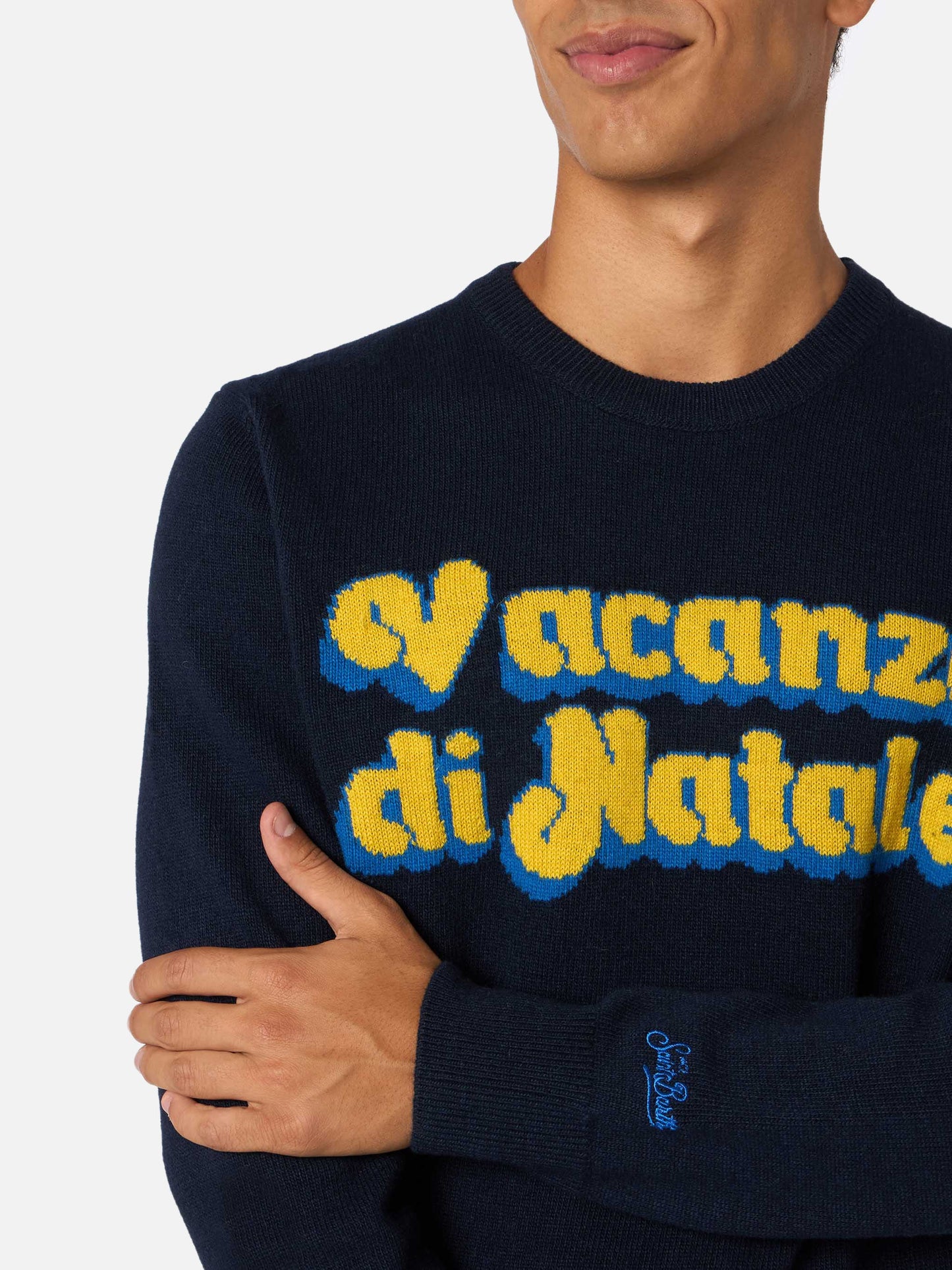 Man sweater Heron with Vacanze di Natale jacquard | VACANZE DI NATALE SPECIAL EDITION