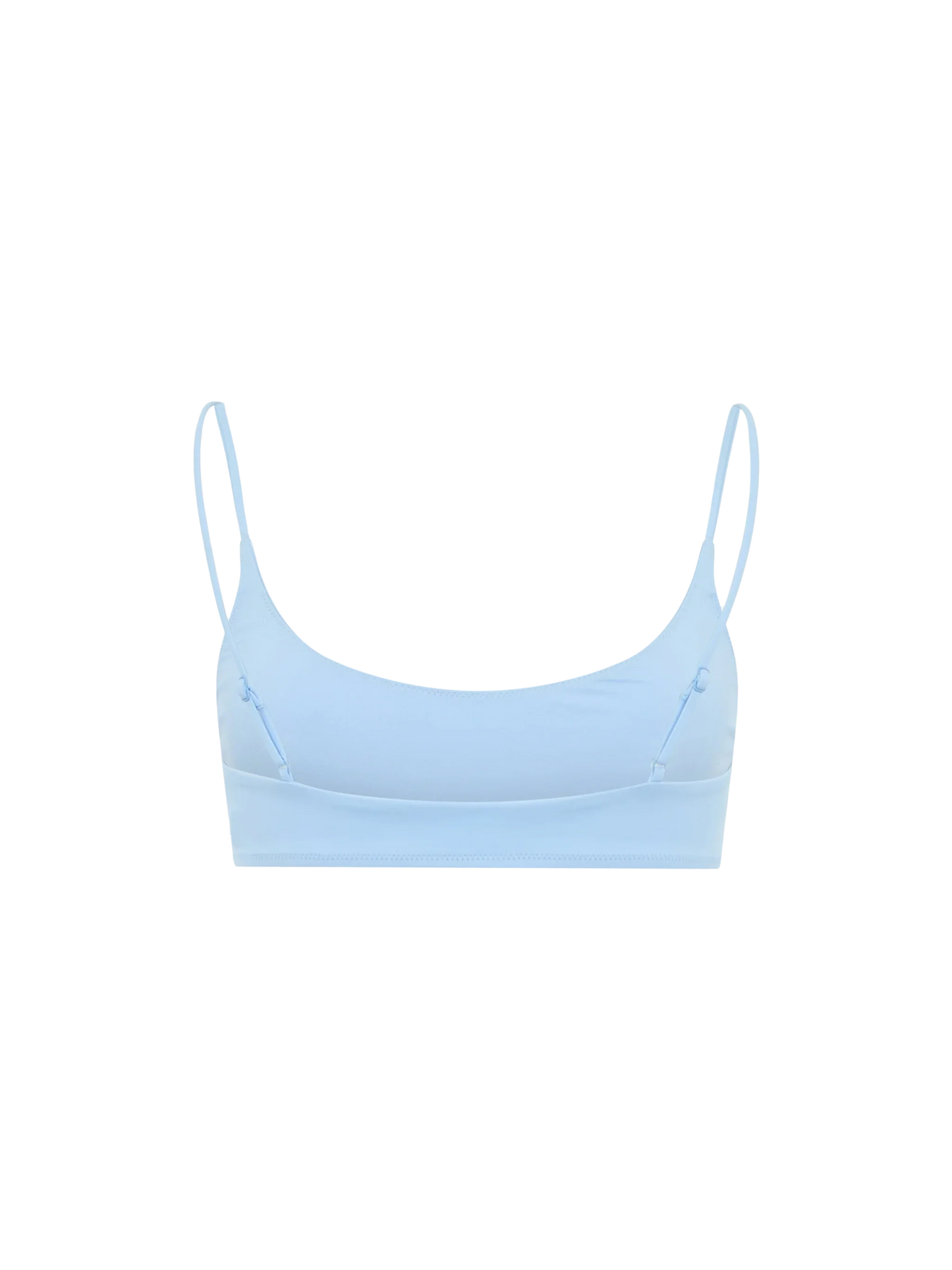 Woman light blue bralette beach top Judy