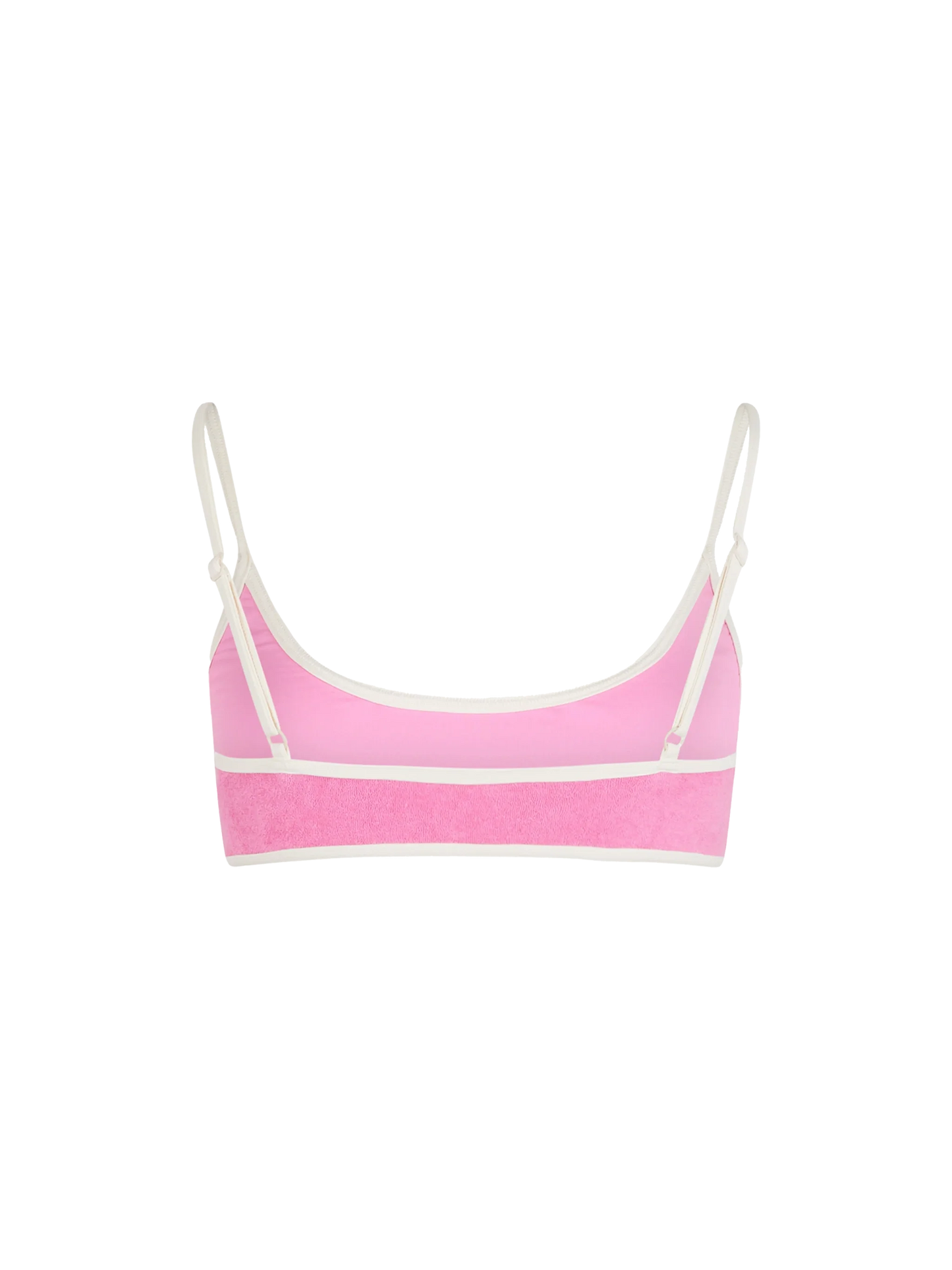 Woman terry bralette beach top Judy with piping