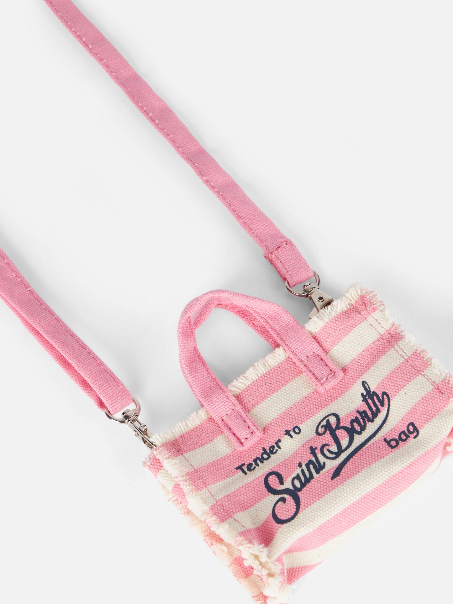 Pink striped cotton canvas Key Holder - MC2 Saint Barth
