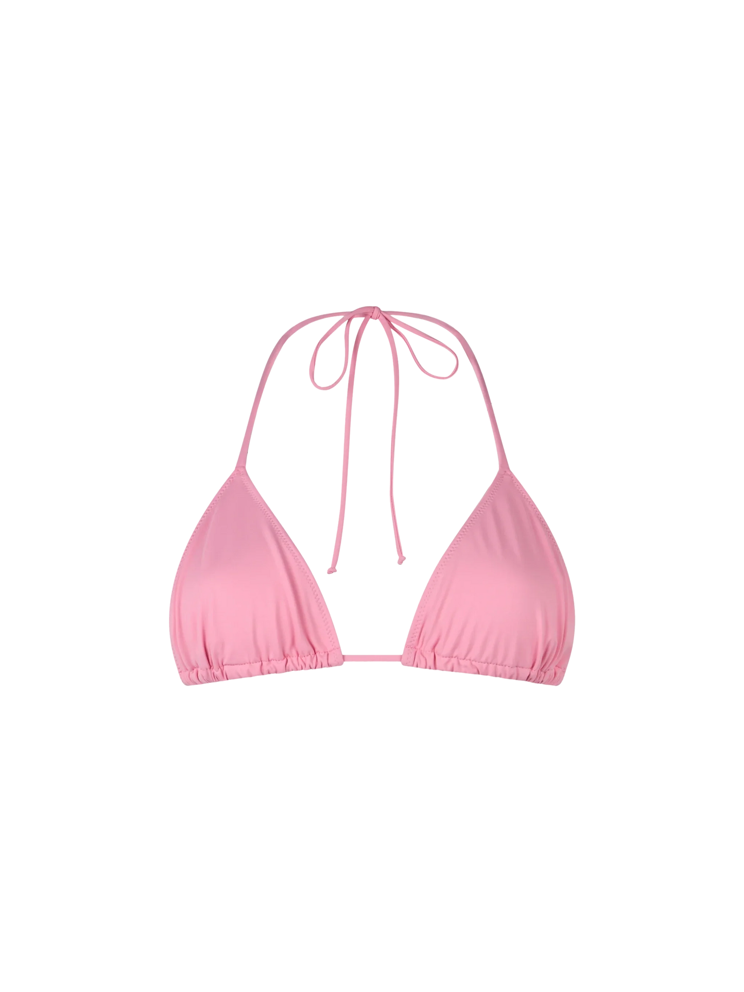 Woman pink triangle top swimsuit Leah