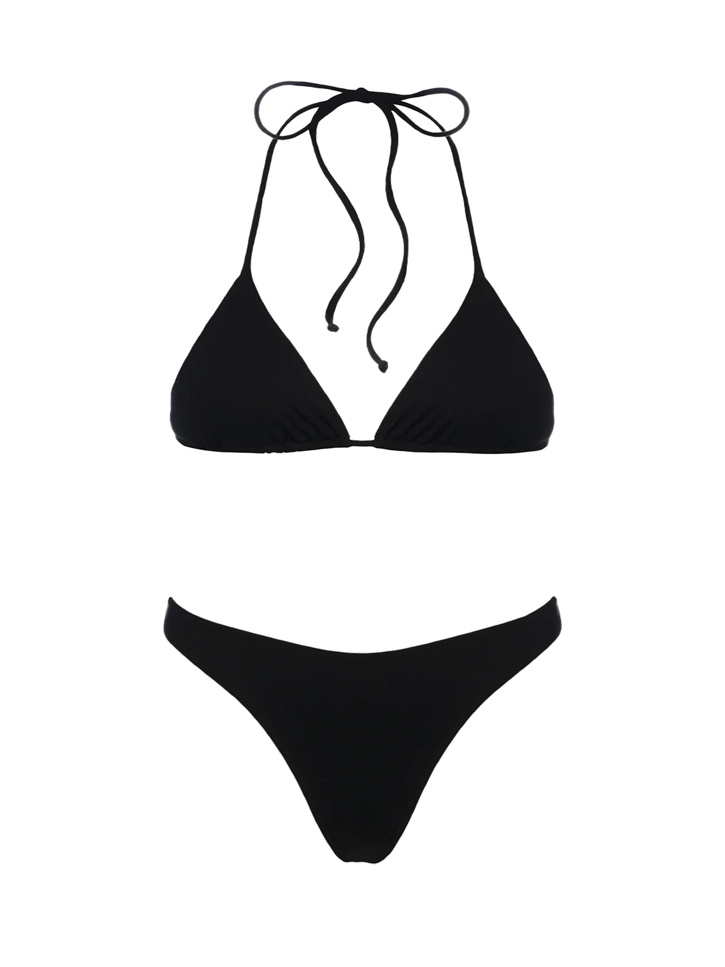 Woman black triangle bikini Leah Naomi