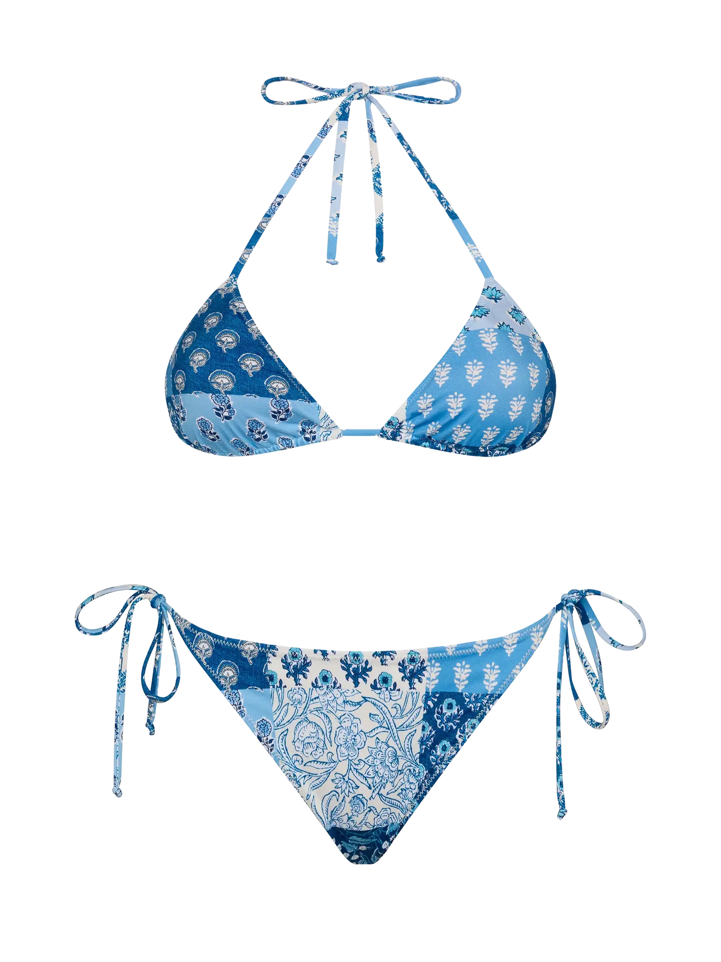 Triangle bikini Leah Virgo with floral patch print