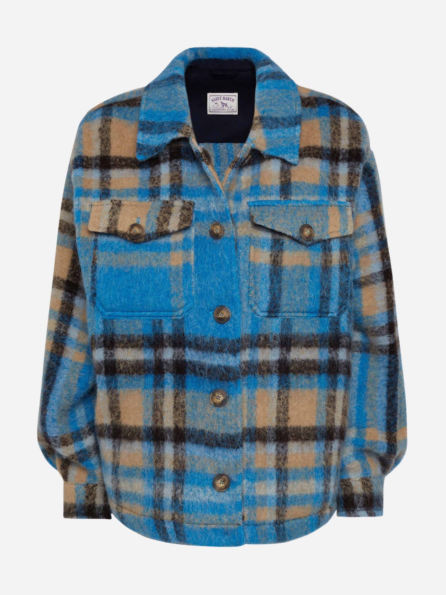 Woman overshirt jacket with fringes
