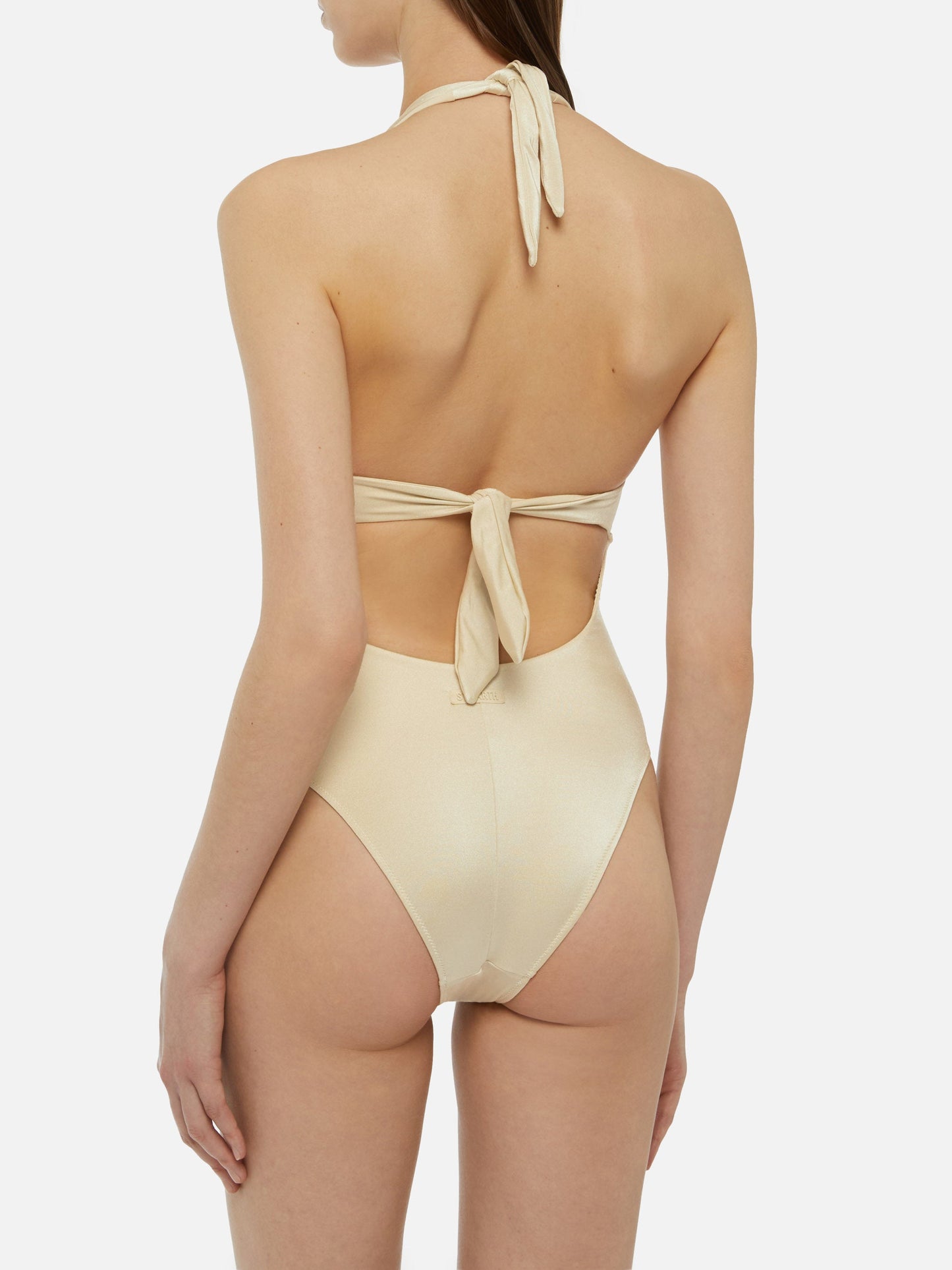Marylin shimmer gold one-piece swimsuit