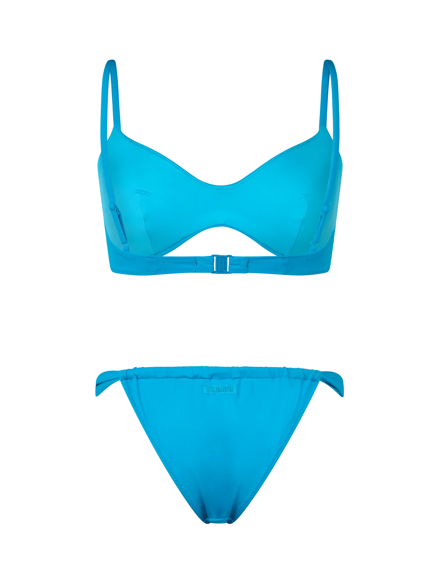 Woman turquoise scoop bralette bikini May Noelle