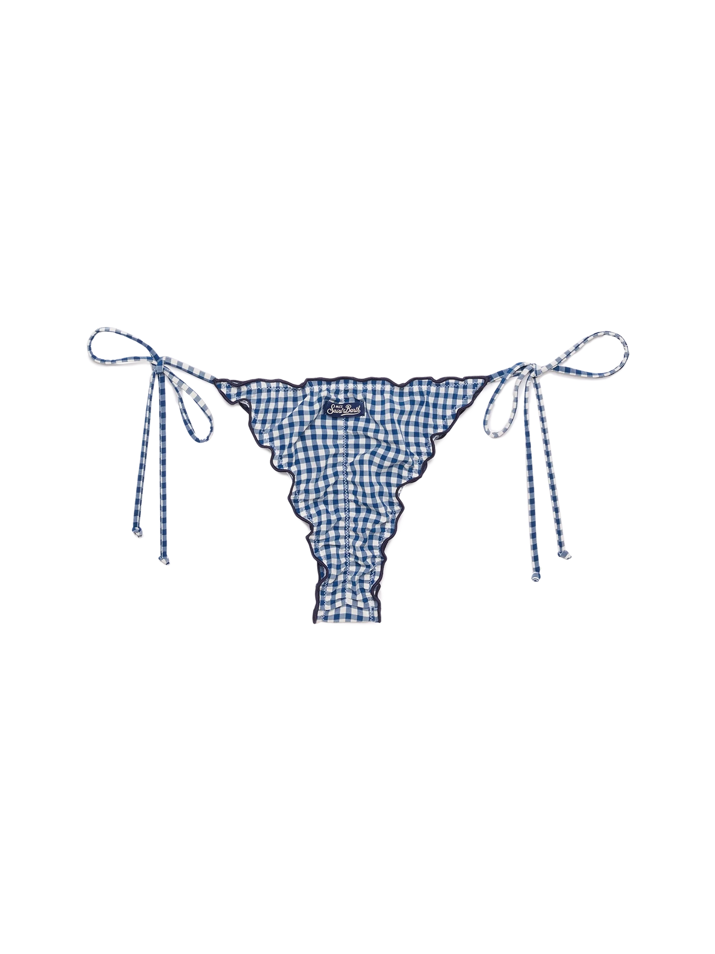 Miami cheeky swim briefs with gingham print