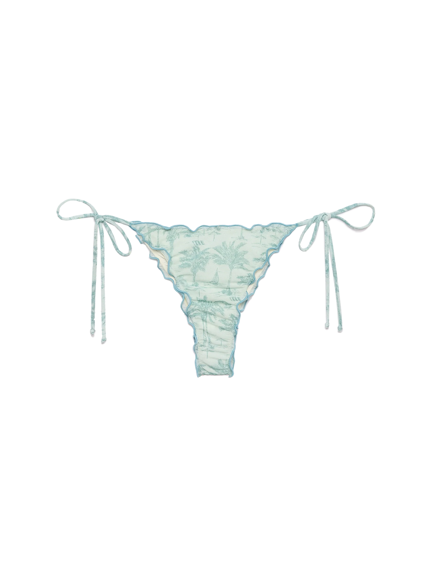 Miami lurex cheeky swim briefs with toile de jouy print