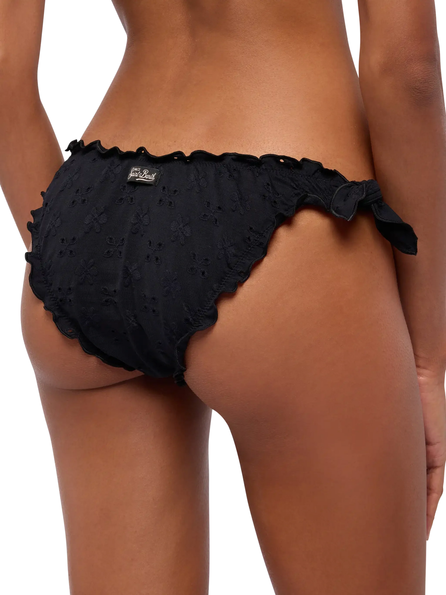Moon black Sangallo lace classic swim briefs