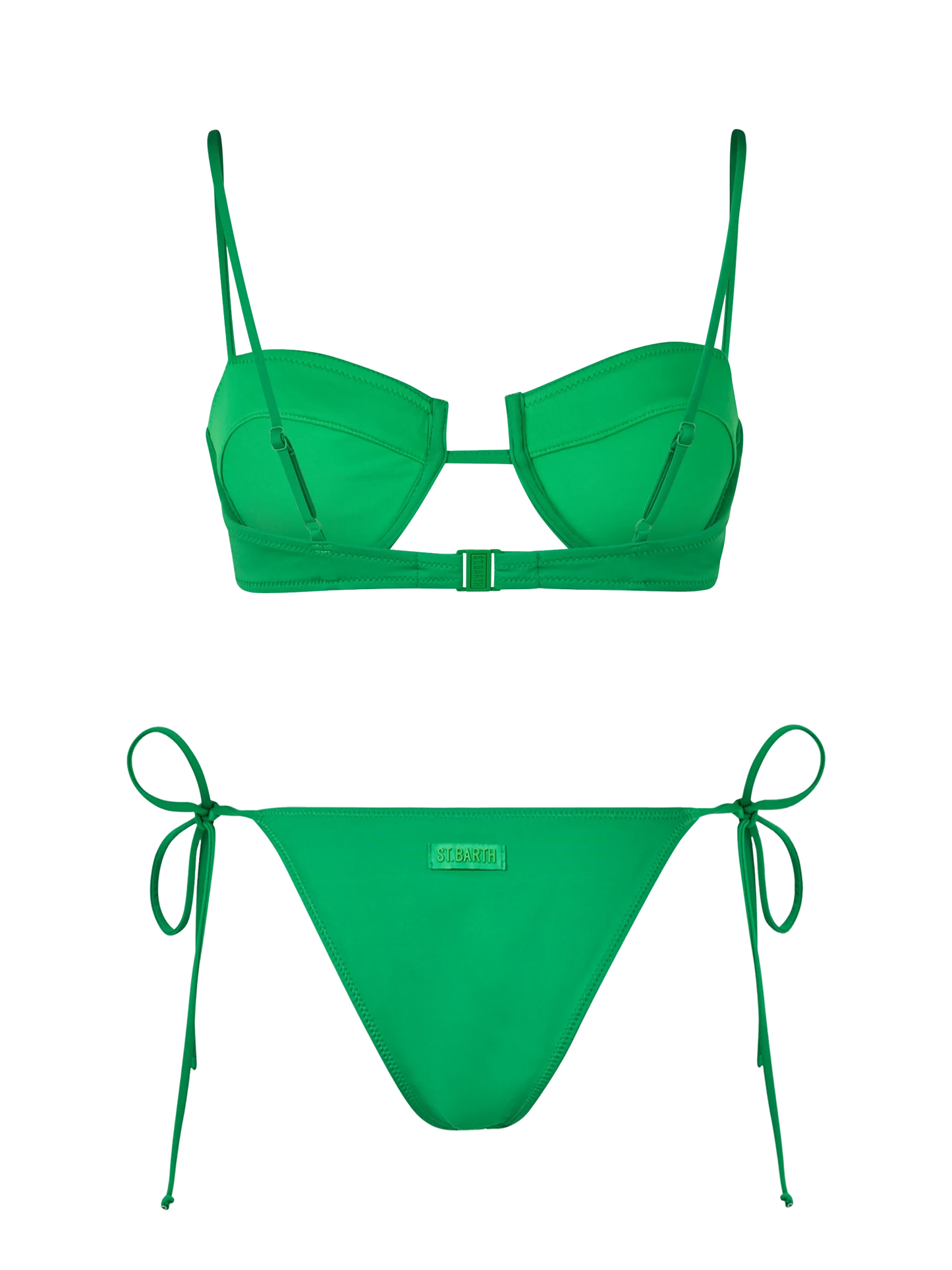 Woman green underwired bralette bikini Salina Marielle
