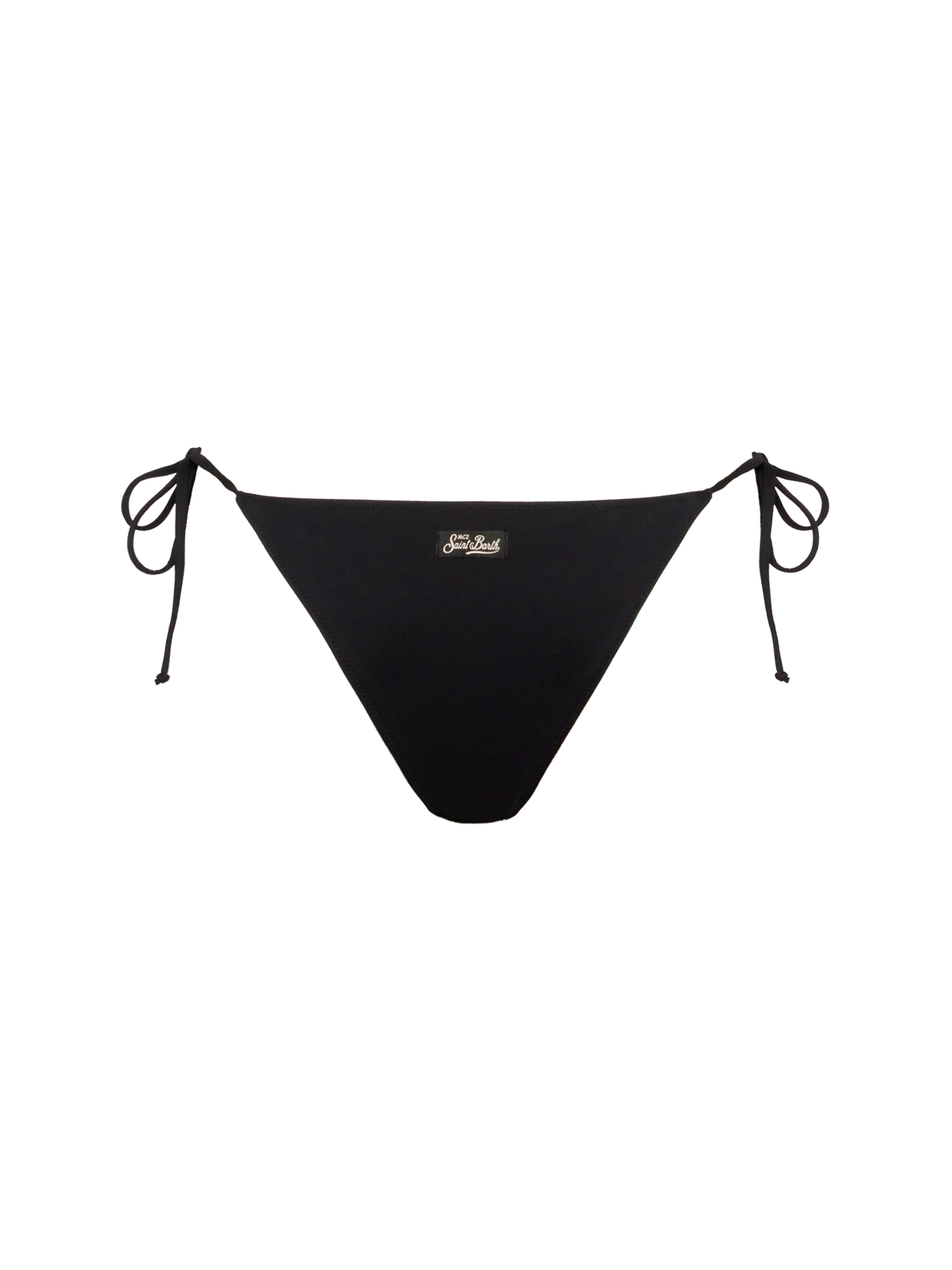Marielle black classic swim briefs with striped rhinestone embellishment