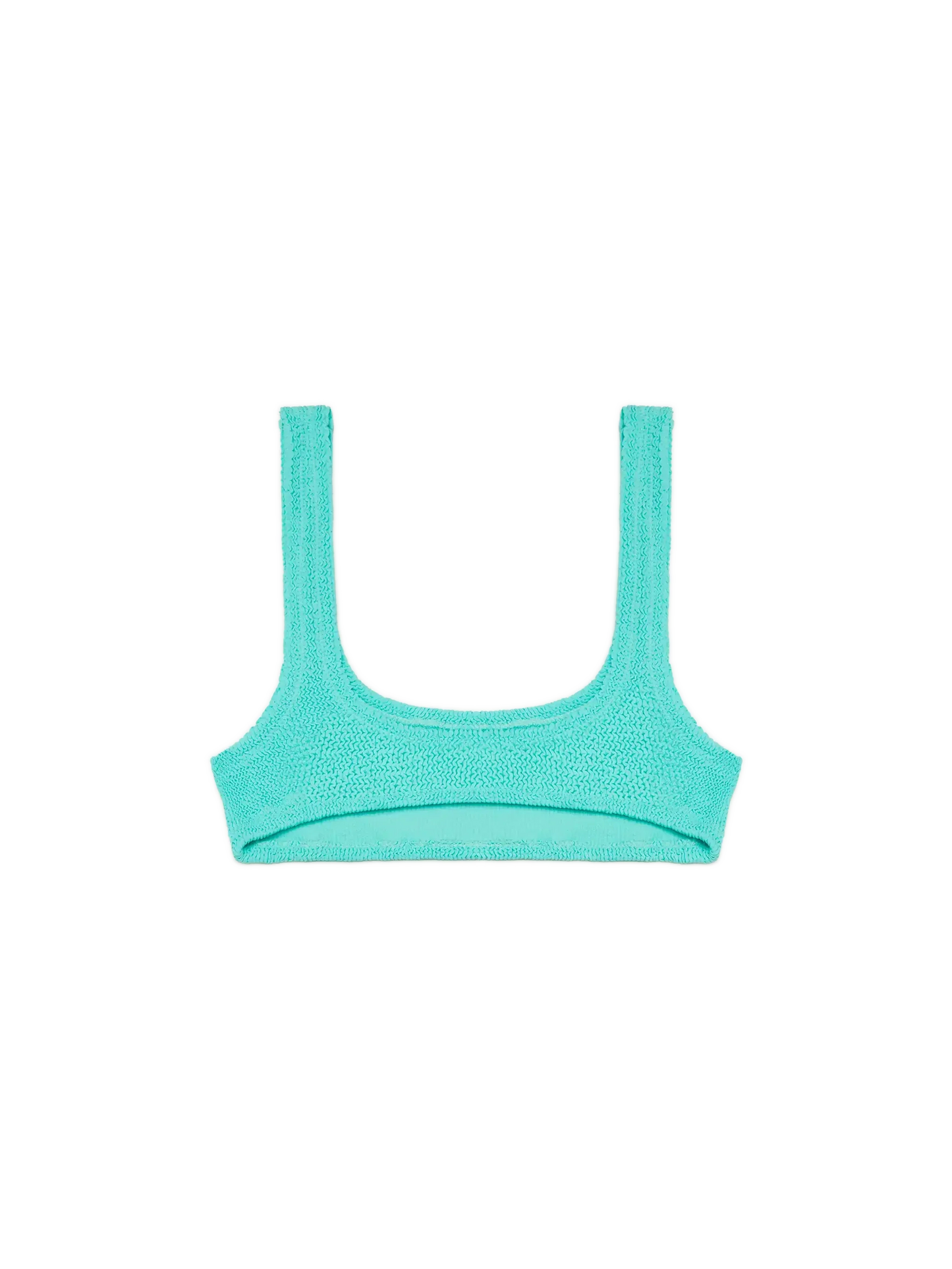 Naima water green crinkle classic bralette top