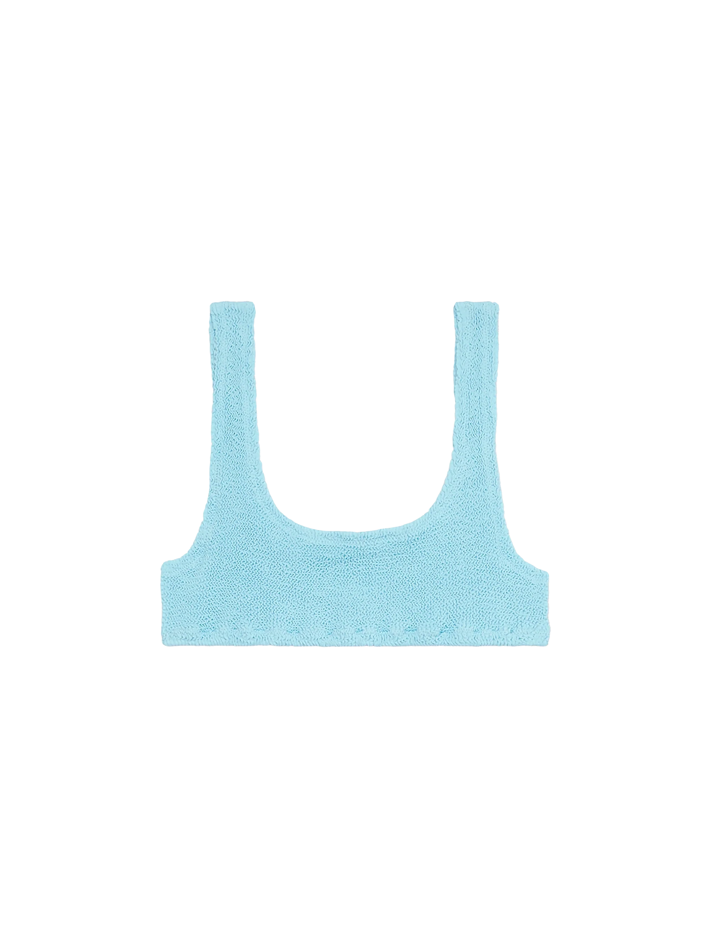 Woman light blue classic crinkle bralette Naima