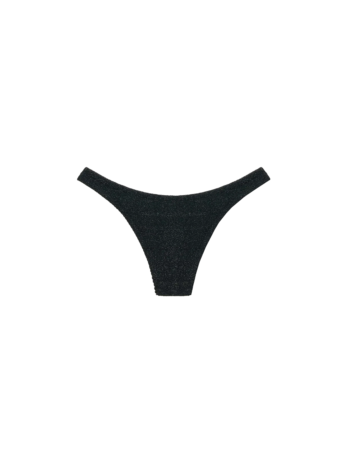 Naomi black lurex crinkle cheeky swim briefs