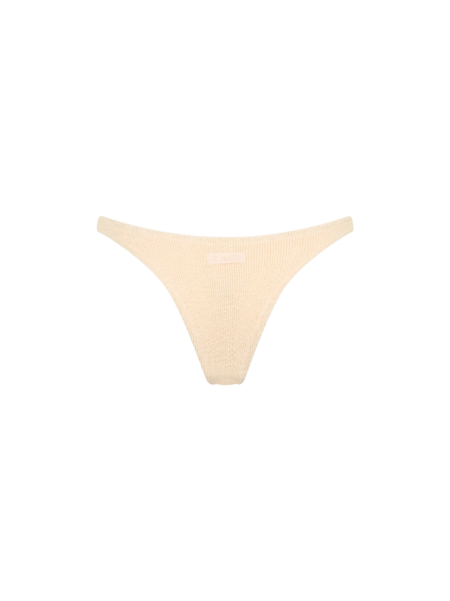 Woman beige crinkle cheeky swim briefs Naomi