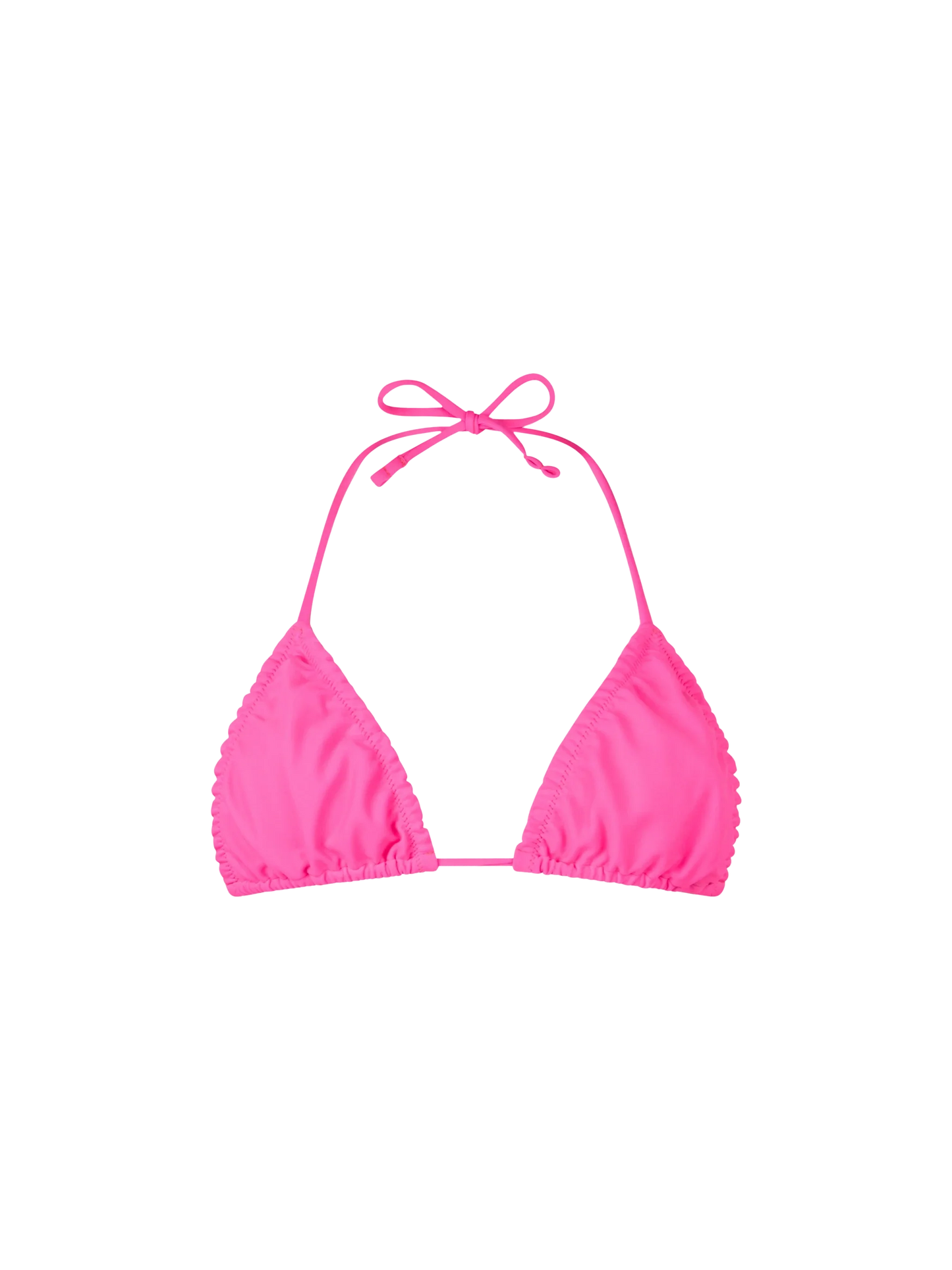 Woman fluo pink classic triangle top swimsuit Nilly