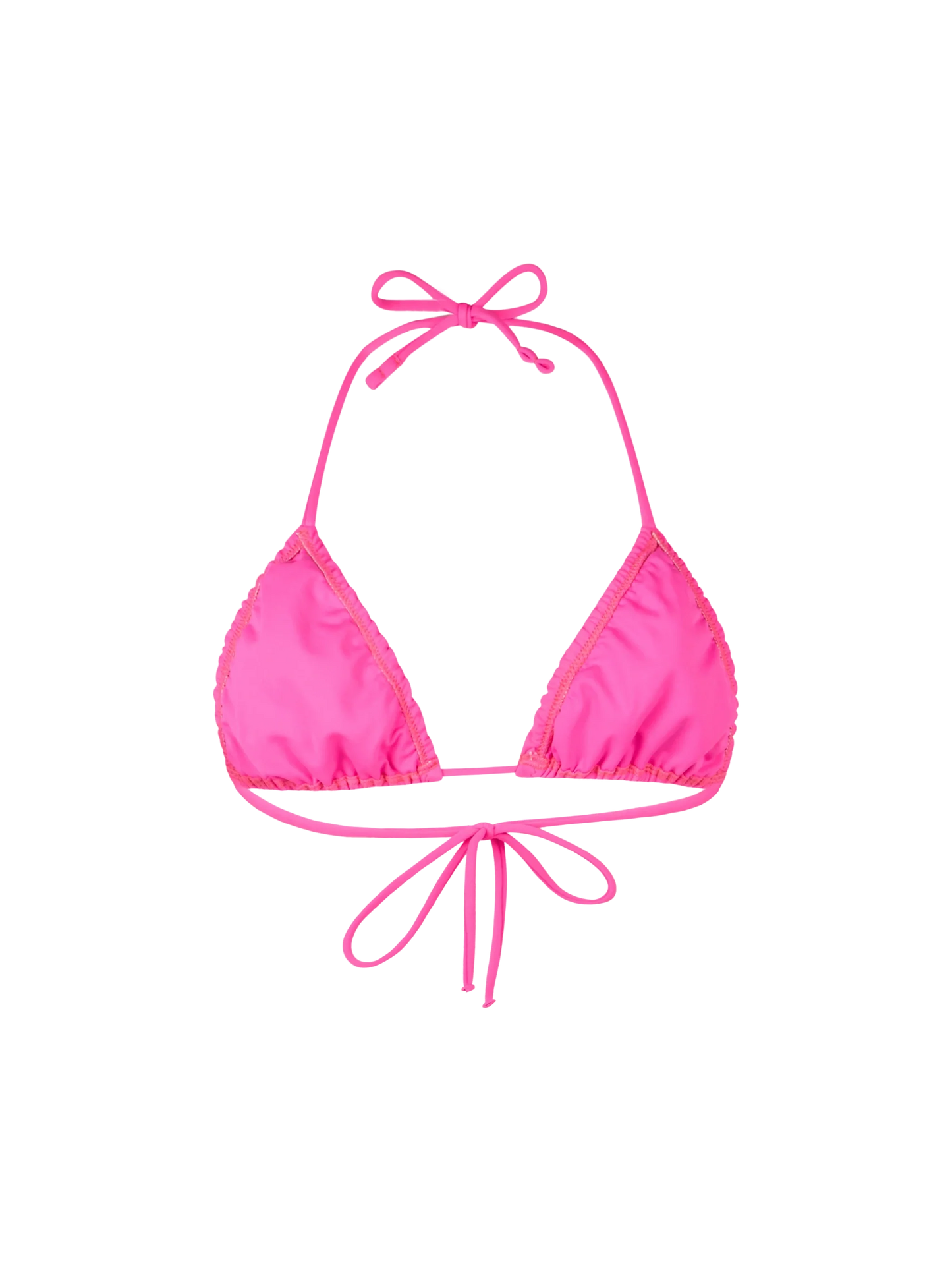Woman fluo pink classic triangle top swimsuit Nilly