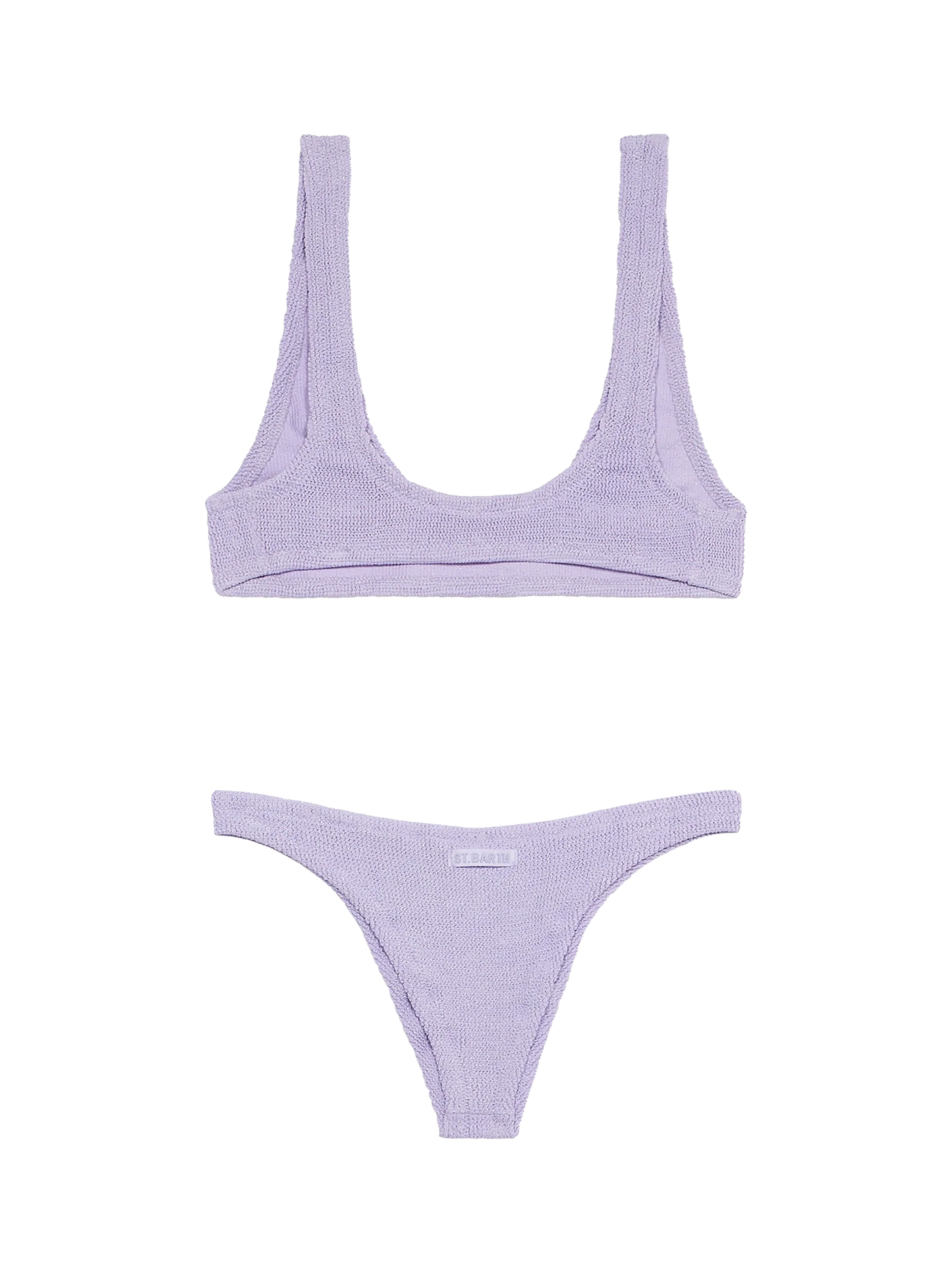 Woman lilac lurex tiny crinkle bralette bikini Pamy Naomi