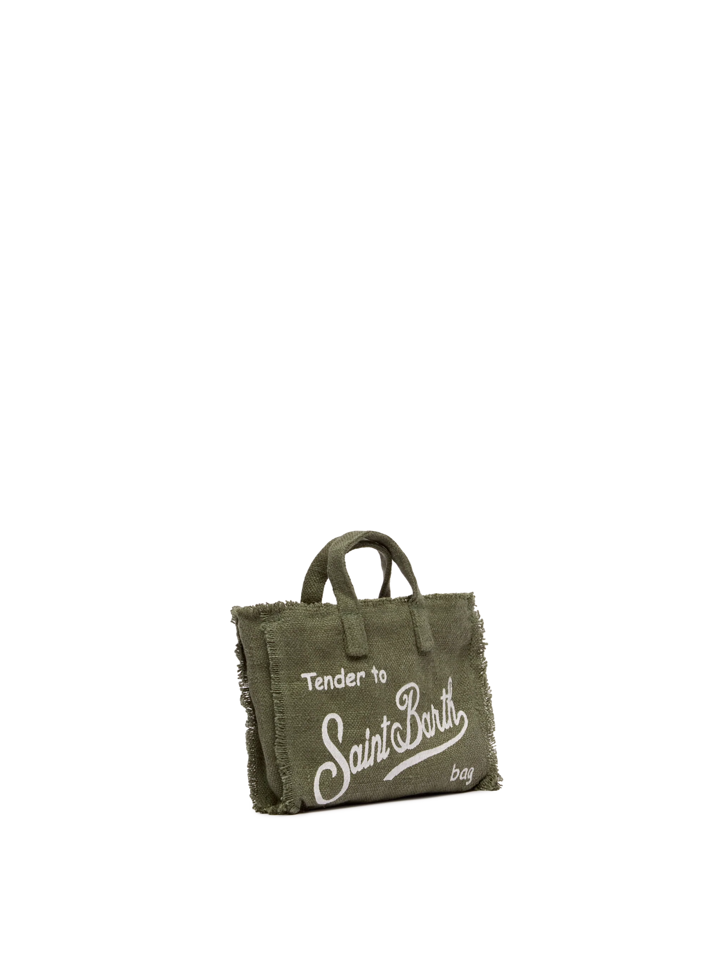 Military green linen Phone Bag