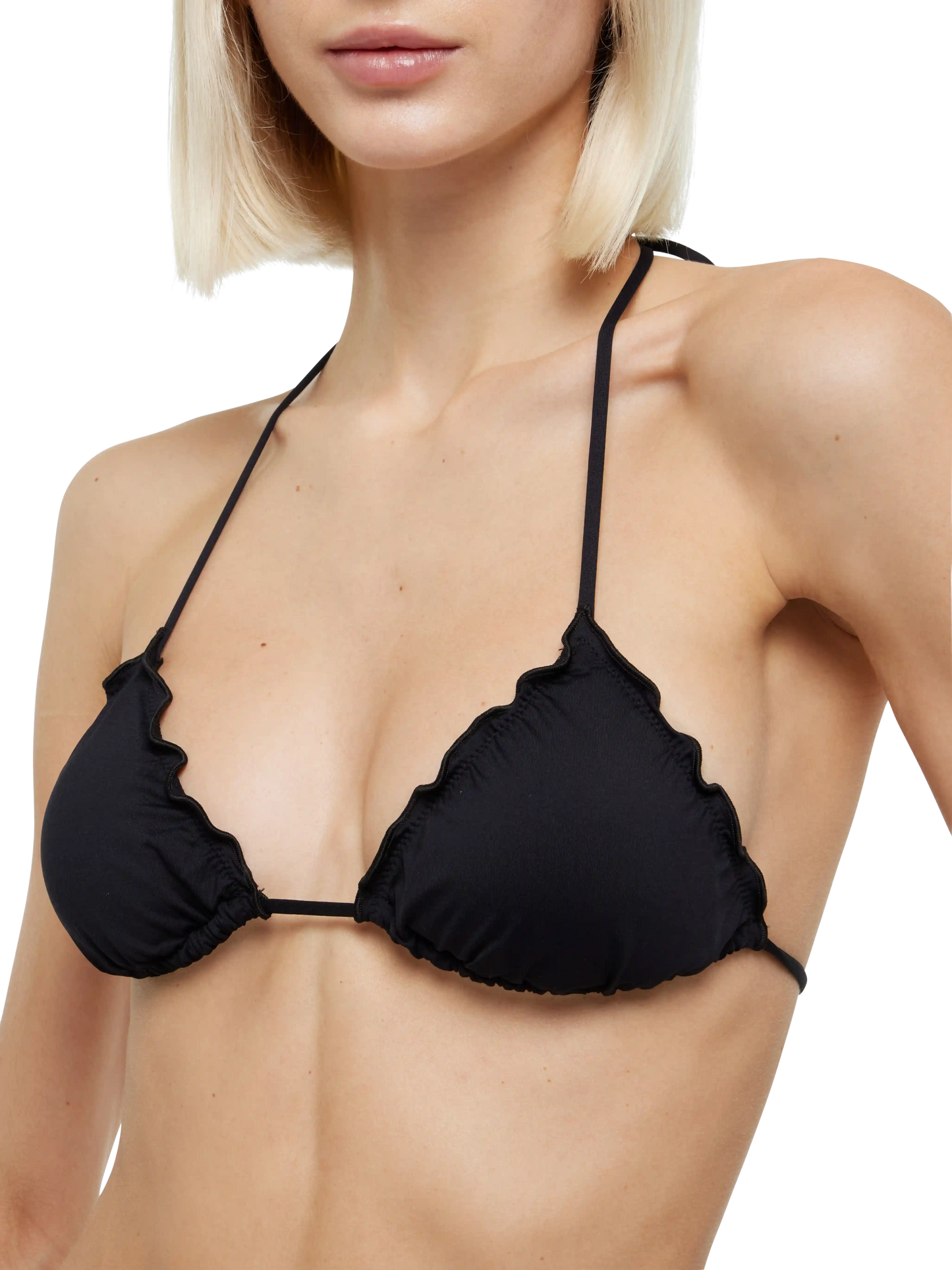White black classic triangle bikini Sagittarius Moon