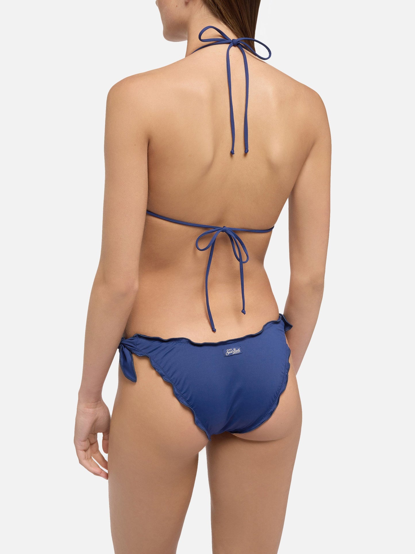 Moon navy blue classic swim briefs - Sagittarius navy blue classic triangle top