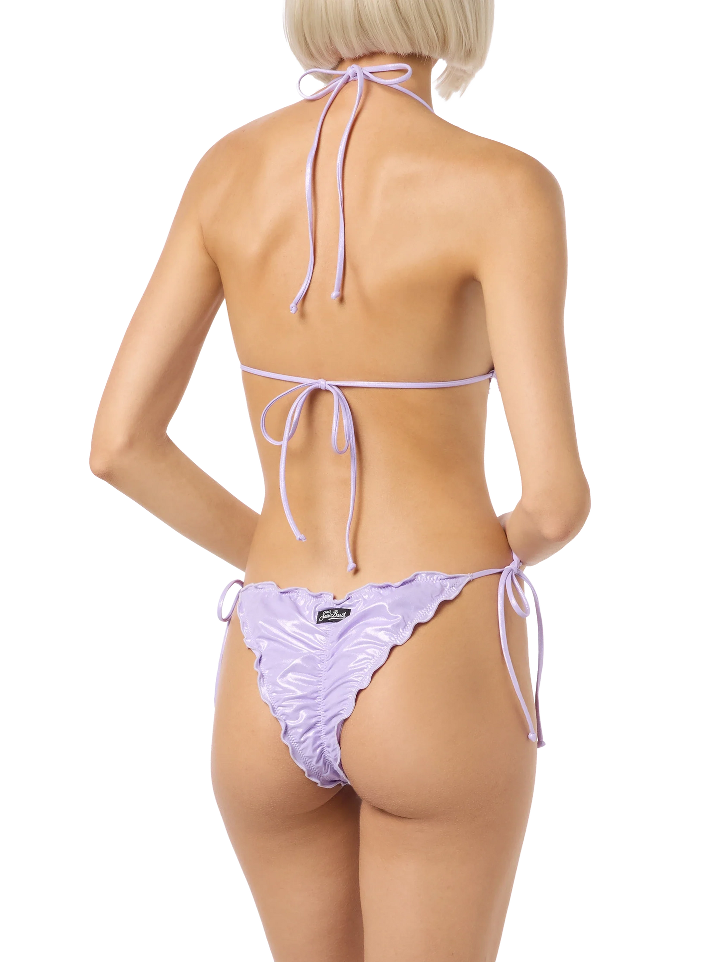 Woman lamina lilac cheeky swim briefs Miami