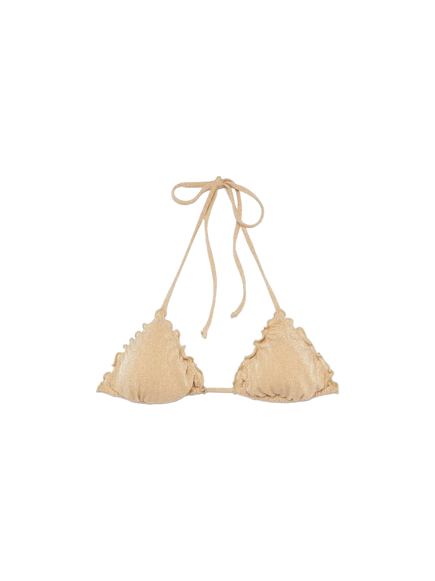 Sagittarius beige lurex classic triangle top