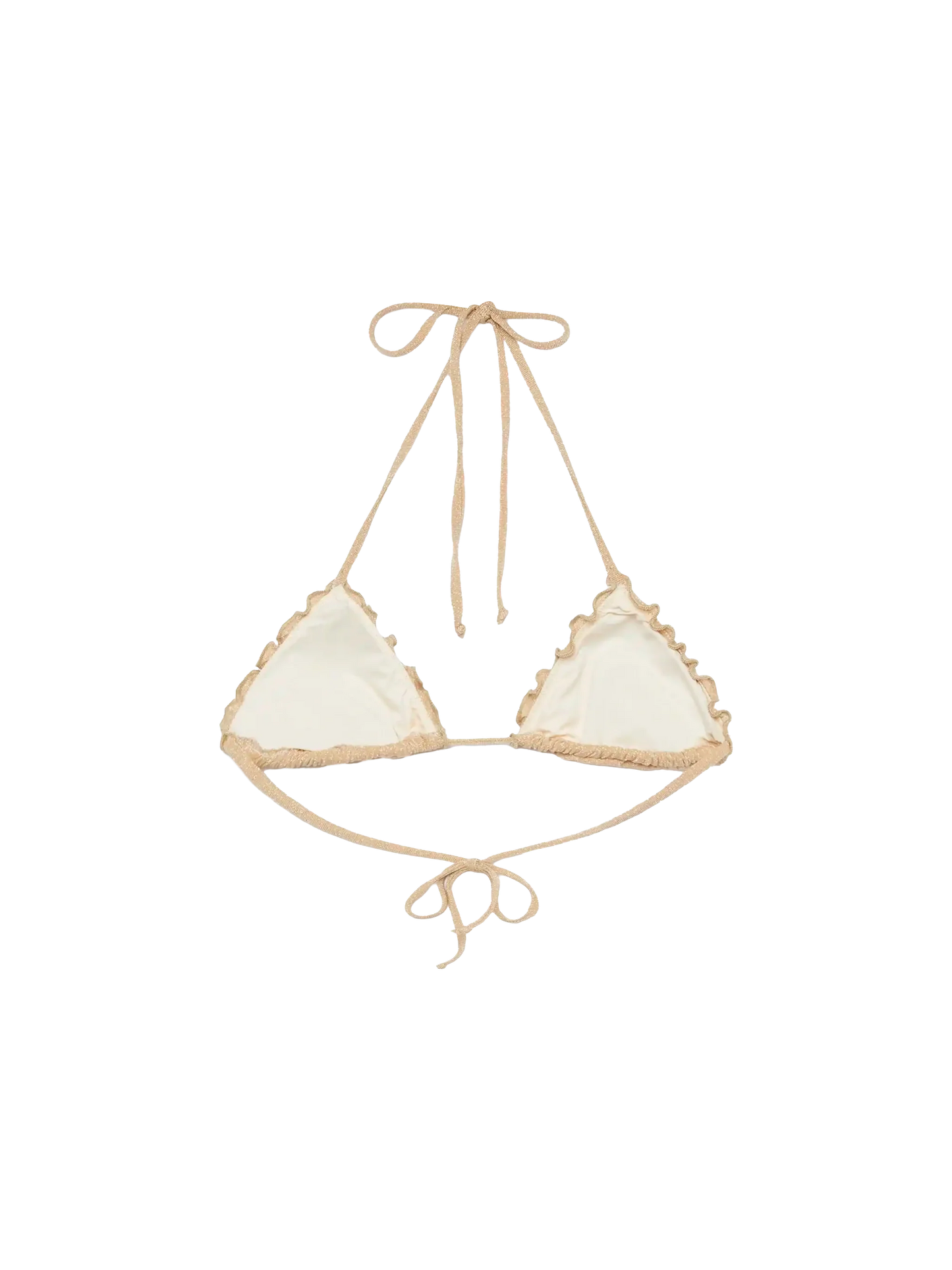 Sagittarius beige lurex classic triangle top