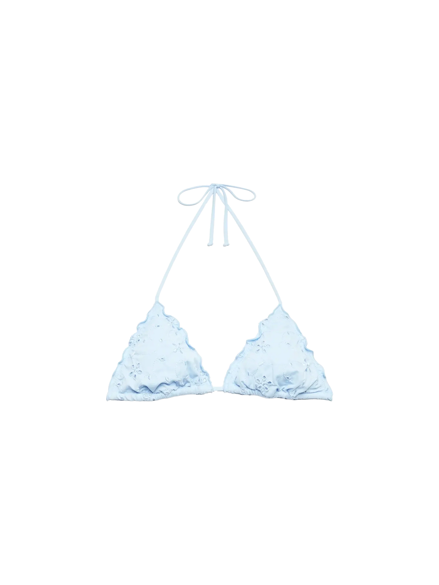Sagittarius classic light blue Sangallo lace triangle top