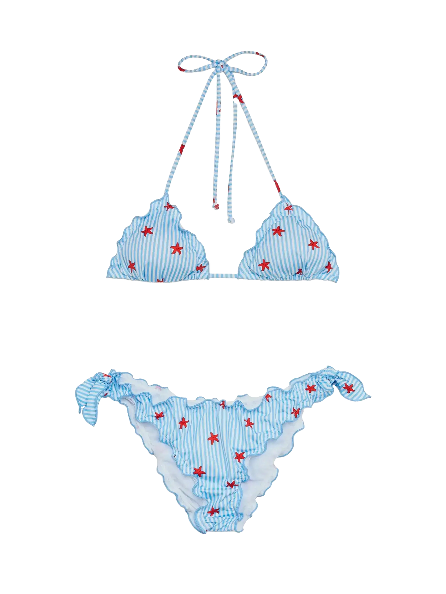 Sarius triangle classic bikini with starfish print