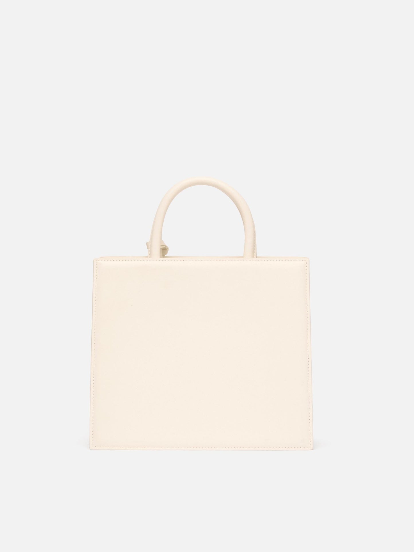 Shop Bag Midi in pelle bianco avorio