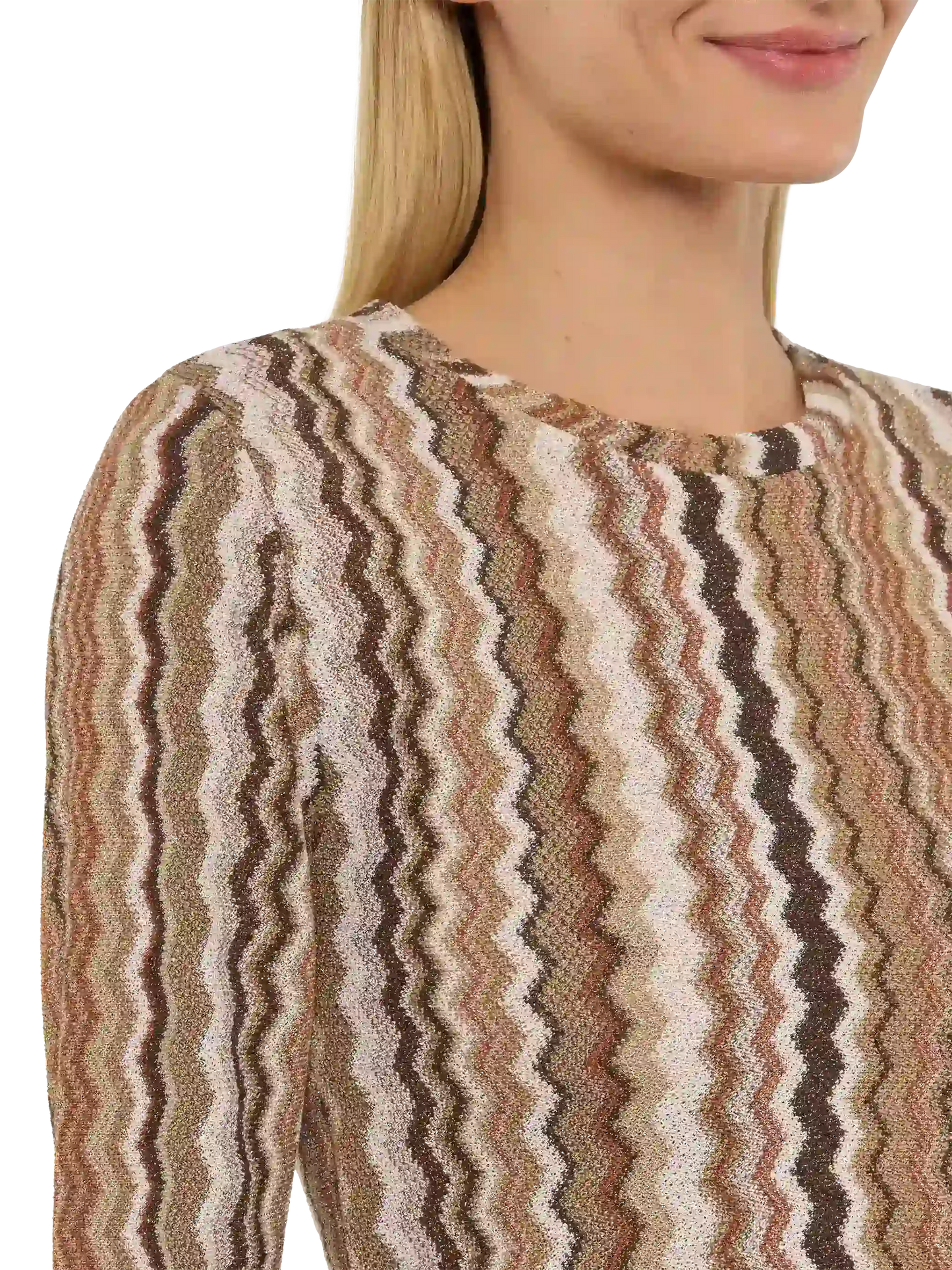 Siviglia raschel knit cropped t-shirt