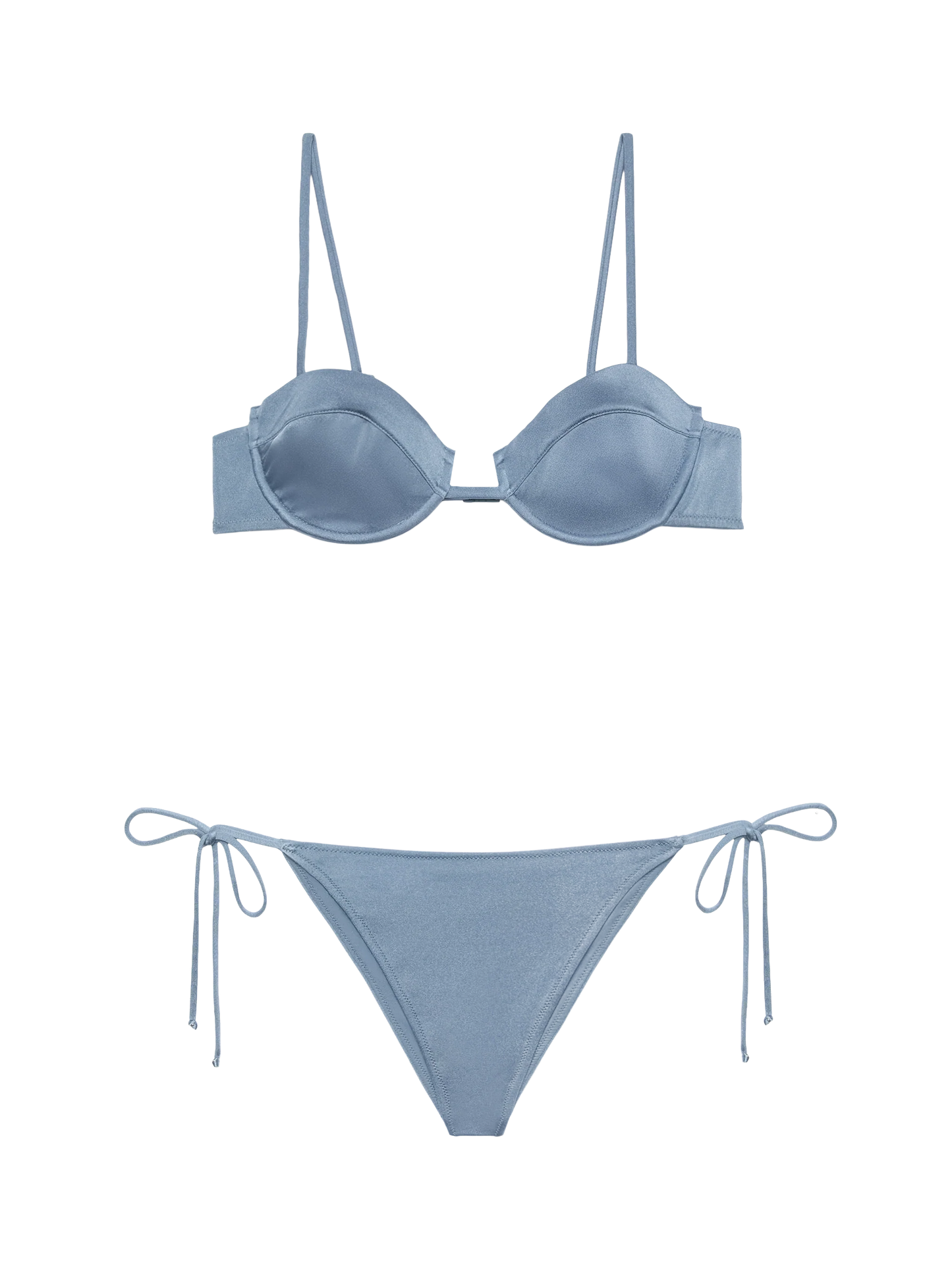 Marielle shimmeravio blue classic swim briefs - Salina avio blue underwired bralette