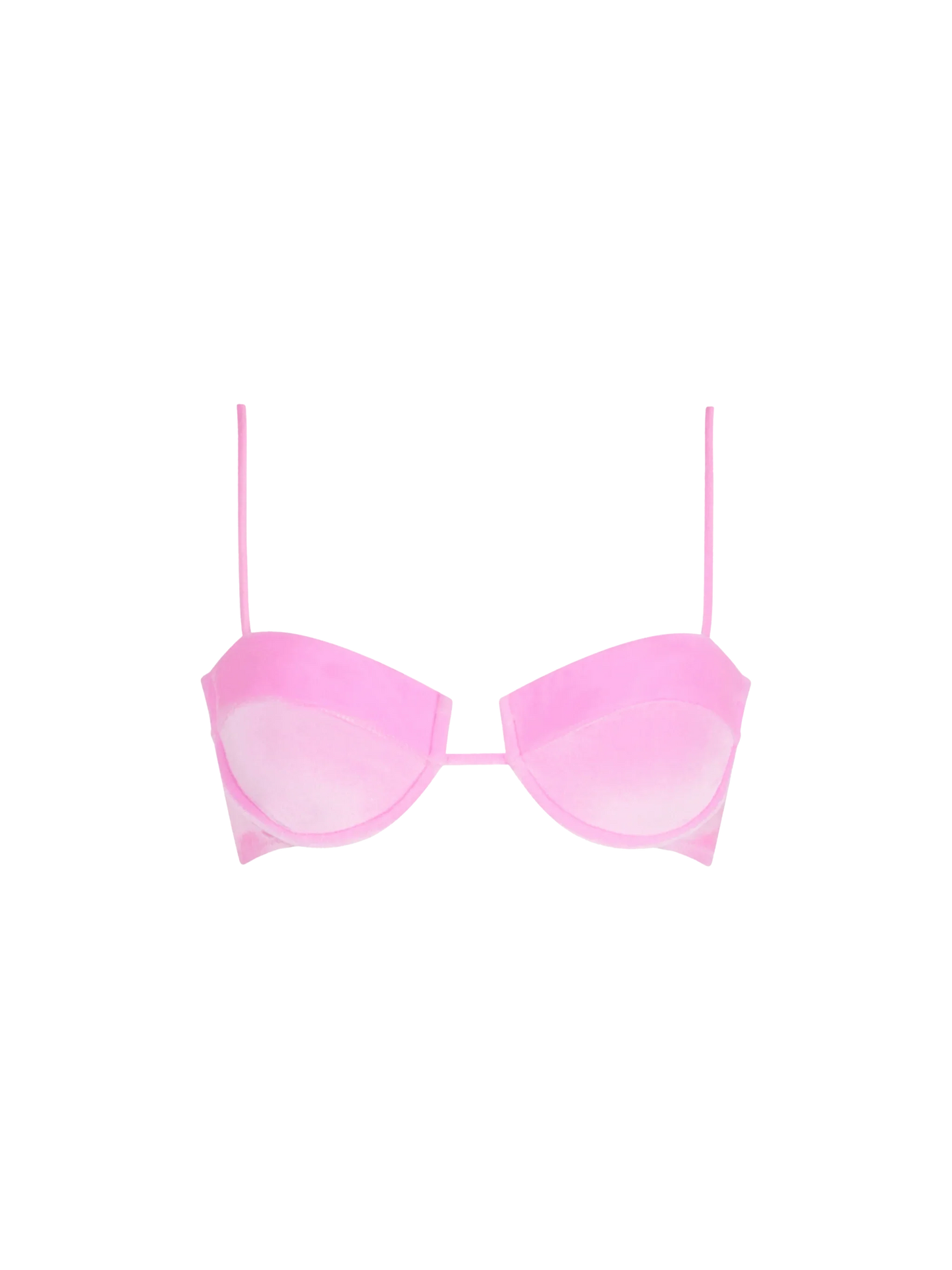 Pink chenille Salina underwired bralette top
