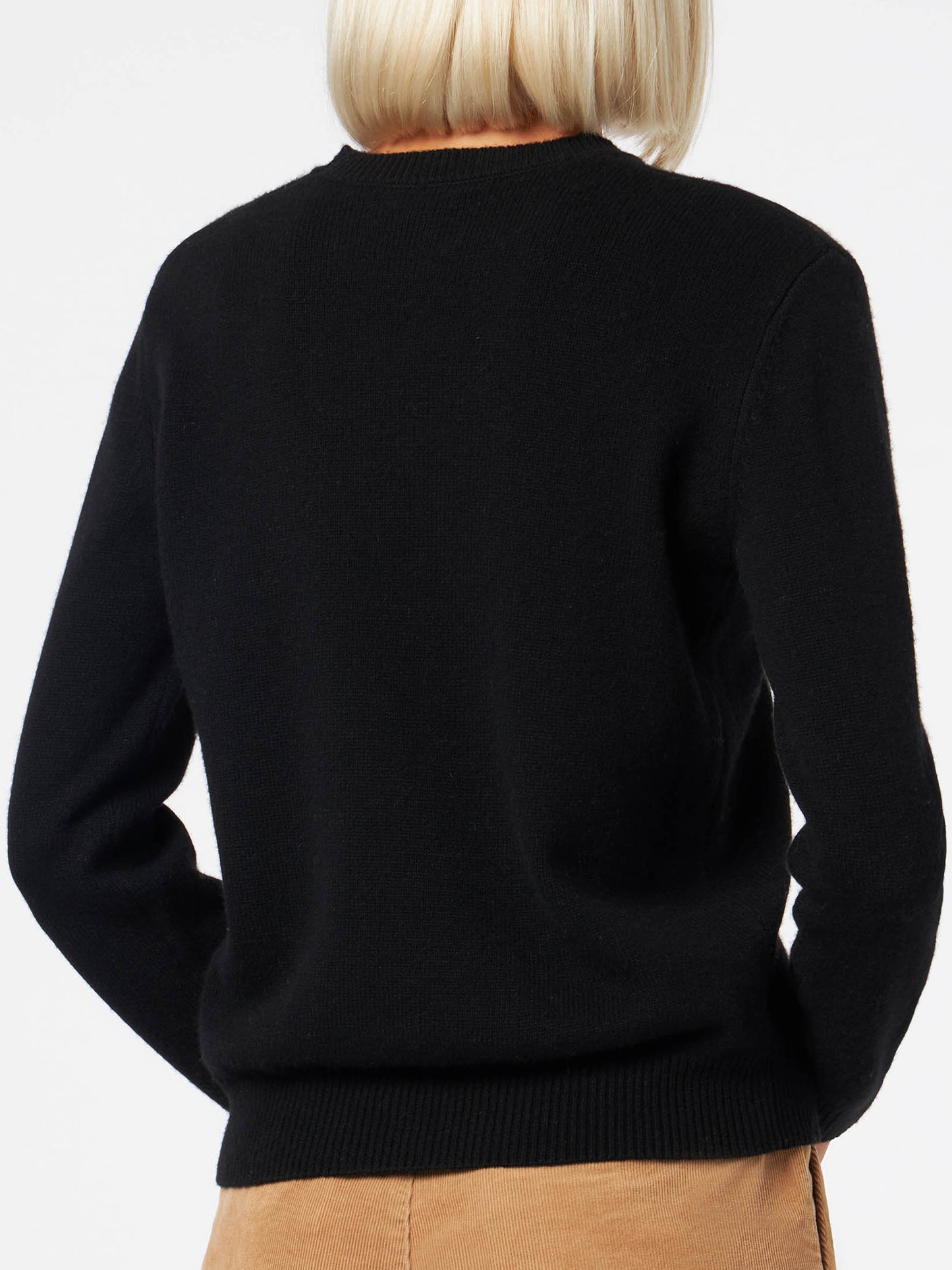 Woman black pure cashmere sweater Sorbonne