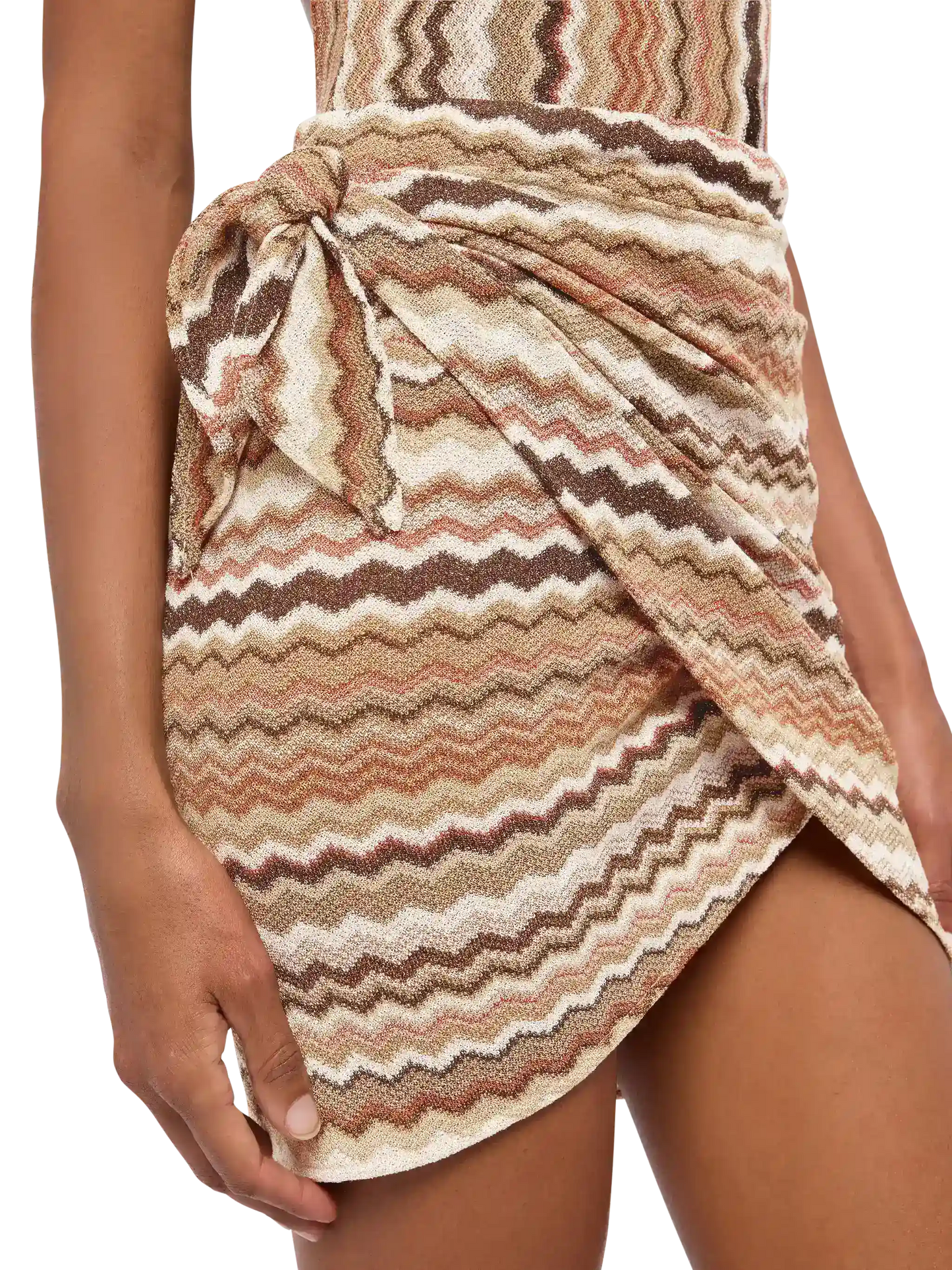 Sery short raschel pareo with chevron pattern